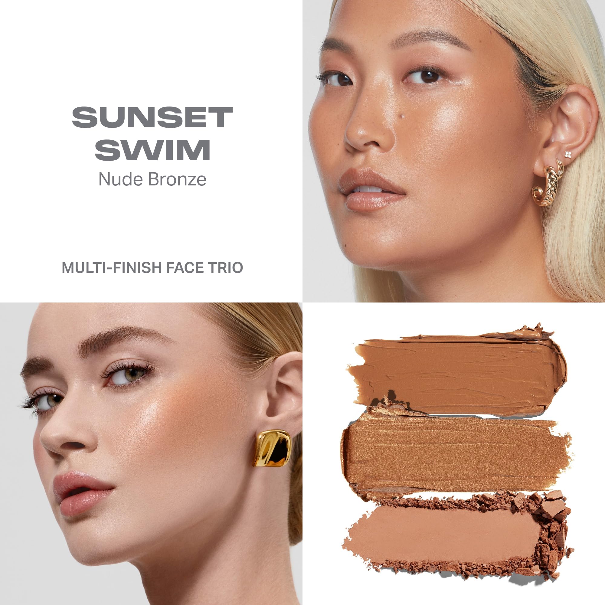 MORPHE Cheek Thrills Multi-Finish Face Trio Sunset Swim (0.38 oz)