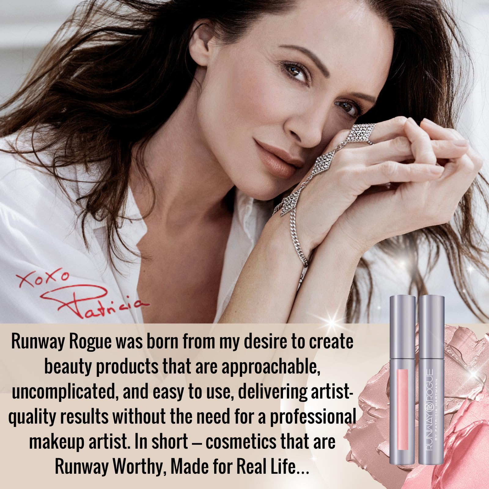Runway Rogue Pearl Glam Long Wear Shimmer Liquid Lipstick, Metallic Nude/Pale-Pink Lipstick with Silver and Gold Shimmer, ‘Soft Box’