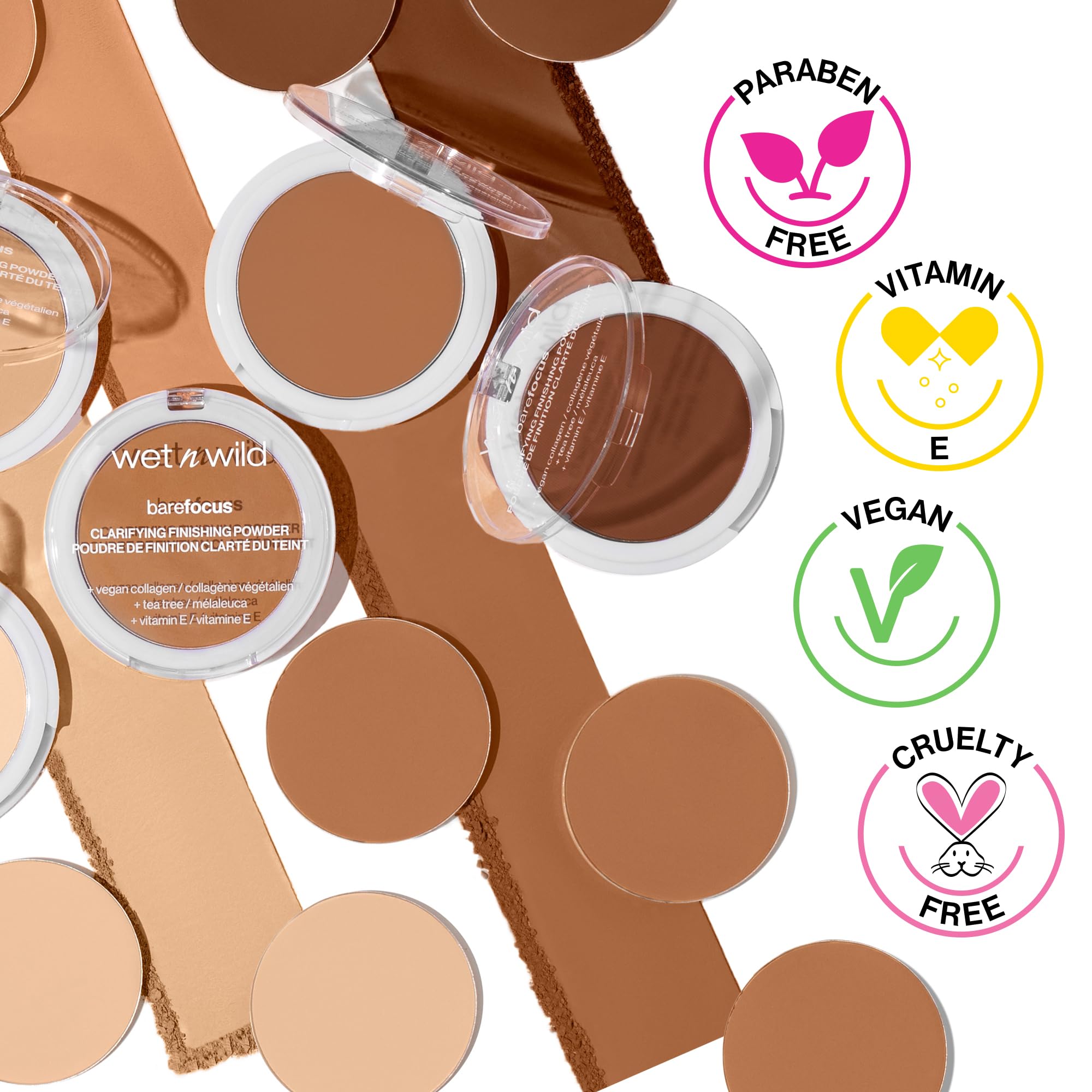 wet n wild Bare Focus Clarifying Finishing Powder | Matte | Pressed Setting Powder Light-Medium