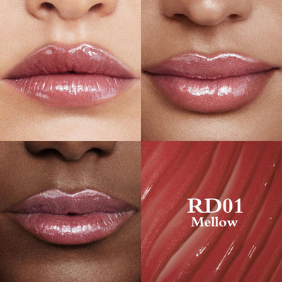 FOCALLURE Sparkling Gem Lip Plump, Hydrating & Volumizing Lip Plumper Gloss Balm, High-Shine Lip Plumping Pen, Plumps & Moisturizes, Vegan & Cruelty-Free, MELLOW