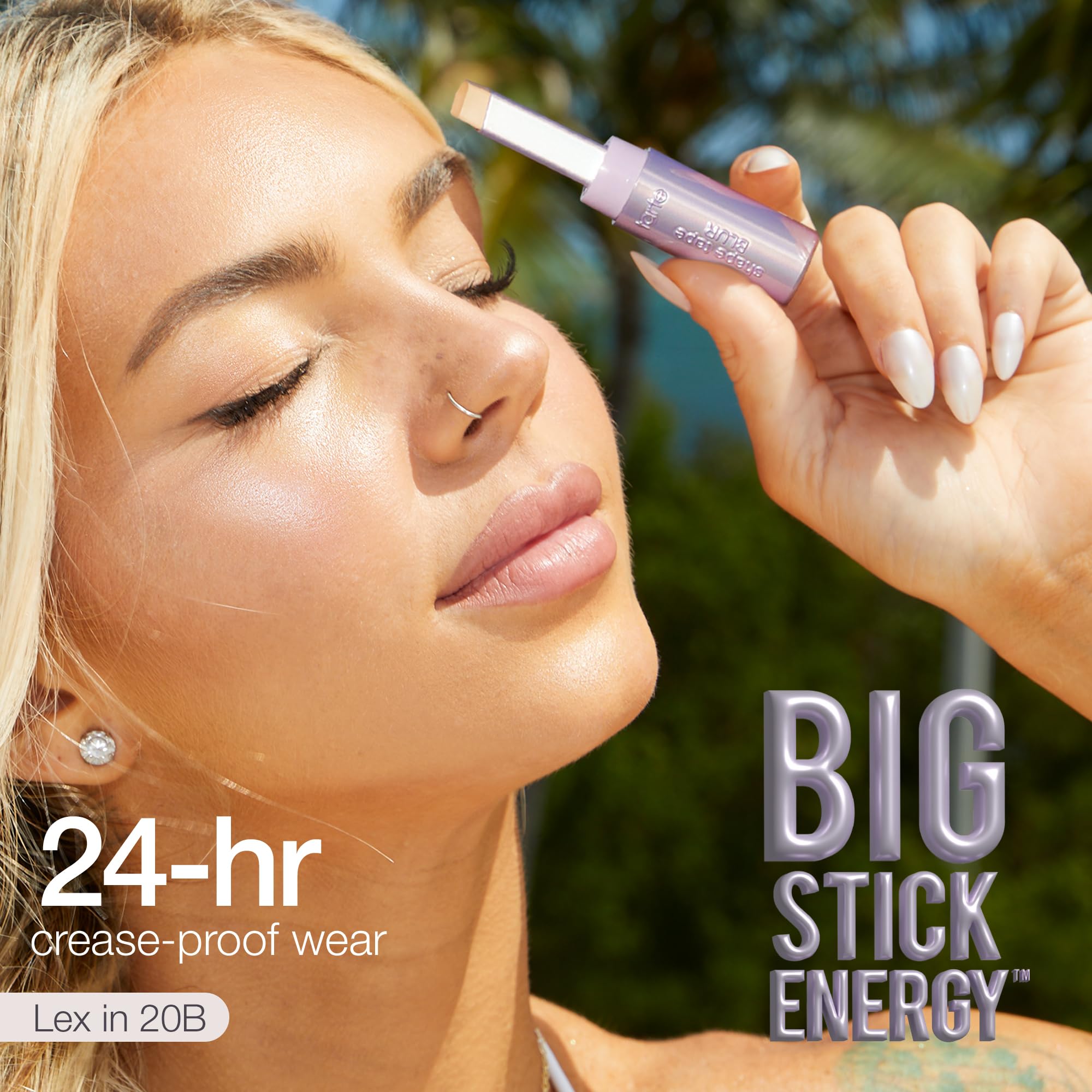 tarte shape tape blur concealer stick - Full Coverage Crease-Proof Makeup, Diamond-Shaped Precision Tip for Instant Eye Lift Effect, 50% Skin-loving Ingredients, Vegan & Cruelty-Free full size, 22N