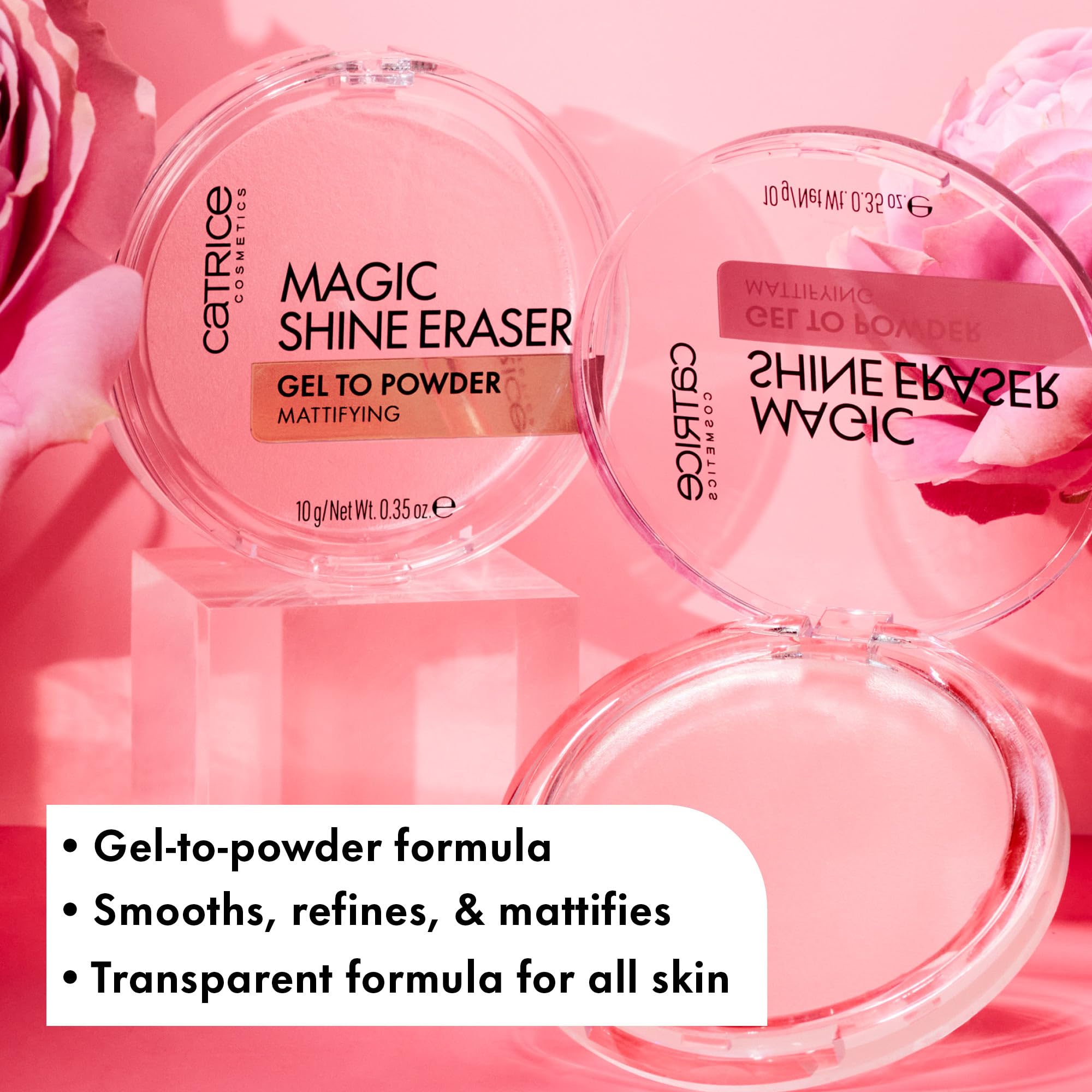 Catrice | Magic Shine Eraser Gel-To-Powder | Instant Matte, Soft-Focus Effect | Transparent, Travel-Friendly Formula | Vegan & Cruelty Free