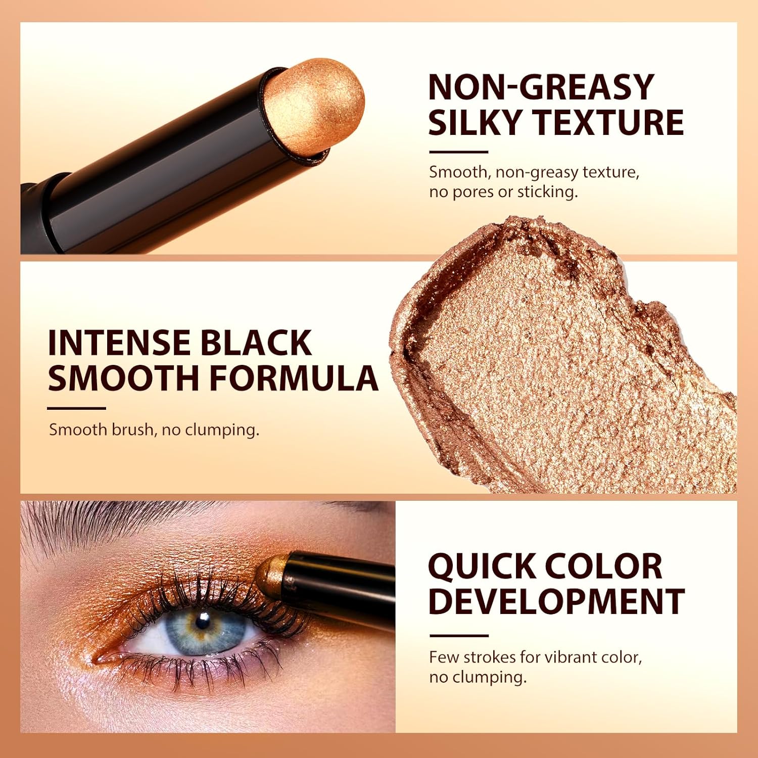 LANGMANNI 8 PCS Soft Smooth Cream Eyeshadow Stick Gift Set,Matte Earth Color+Bright Metal Color Contour Stick,Waterproof & Long-Lasting Eyeshadow (#B)