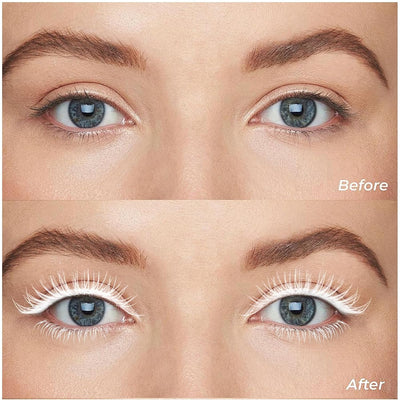 White Mascara Primer, Volumizing and Lengthening Eyelashes Waterproof Mascara, White Thick Curly Lash Primer, Charming Eye Makeup