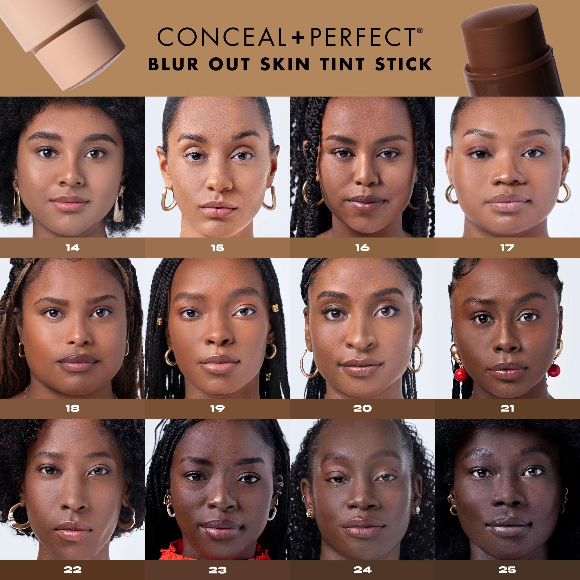 Milani Conceal + Perfect Blur Out Skin Tint Stick - Light to Medium Coverage Tinted Moisturizer Stick with Vitamin C & E - Soft Matte, Pore Blurring Natural Finish 07-Light Medium Neutral