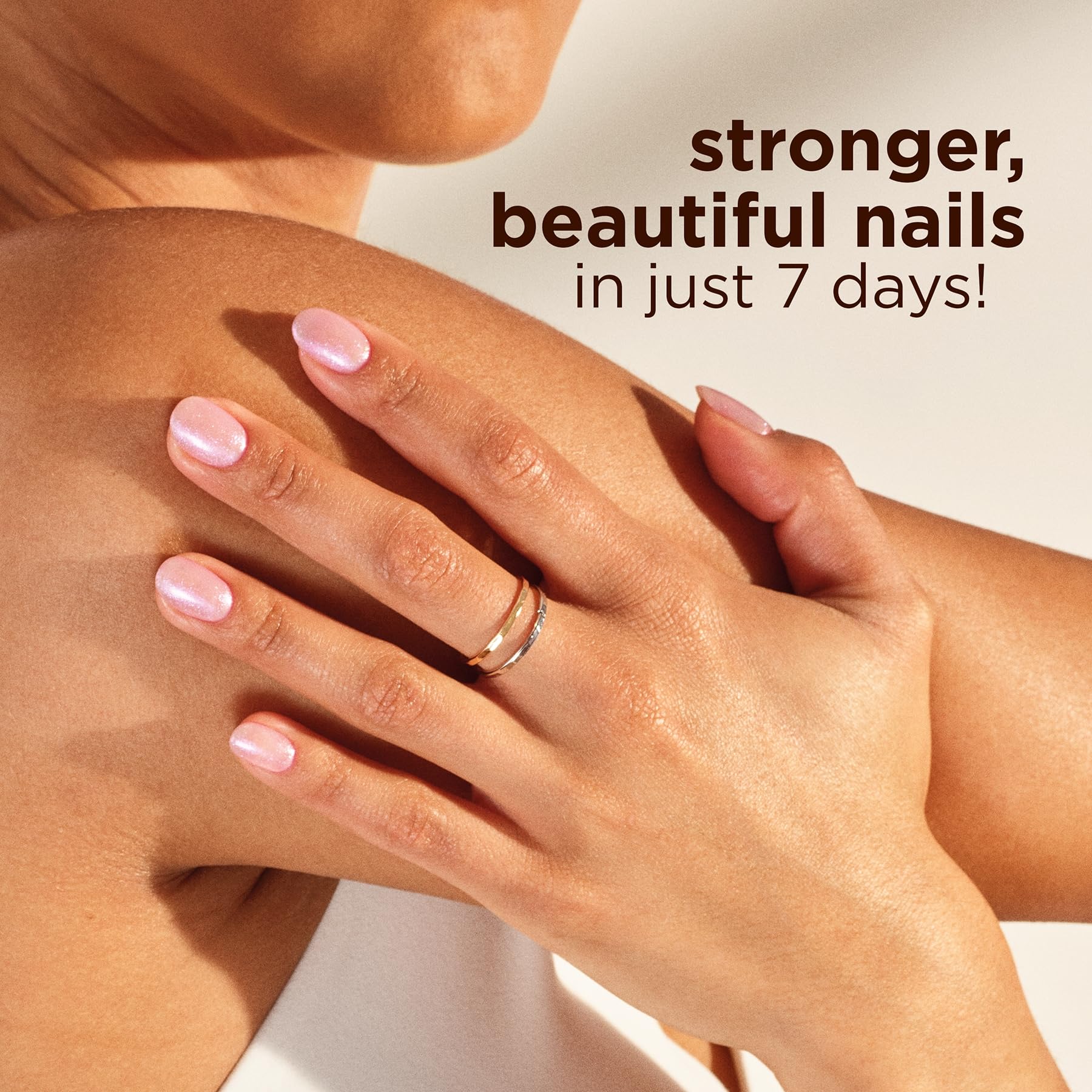 Sally Hansen Color Therapy Nail Polish | Biotin, Argan Oil, Long Lasting, Healthy Nails, Nail Strengthener, Semi-Opaque | 220 Rosy Quartz | Rosy Pink Nail Color
