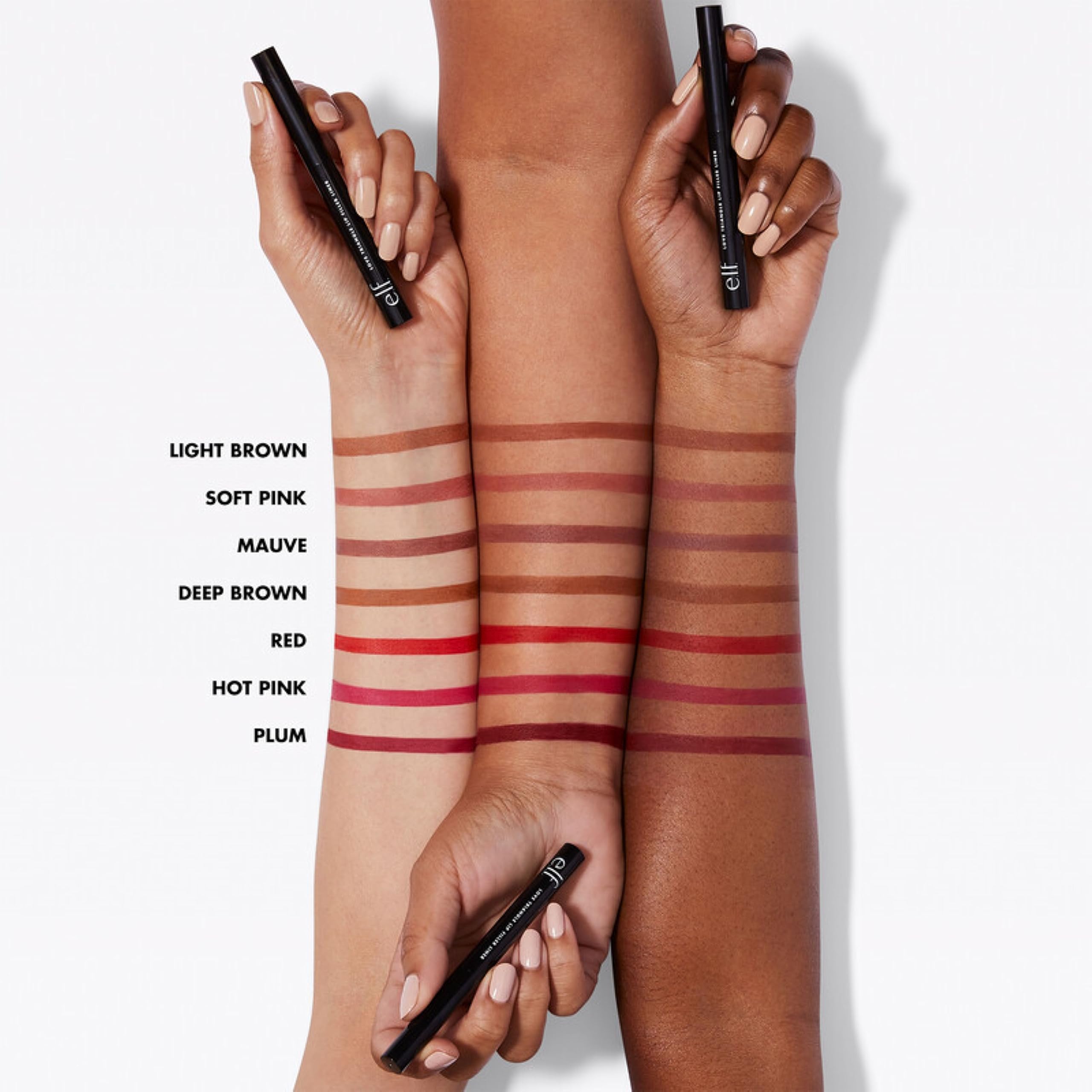 e.l.f. Love Triangle Lip Filler Liner, 2-in-1 Lipliner Pencil For Sculpting & Filling, Long-Lasting Intense Color, Vegan & Cruelty-Free, Mauve