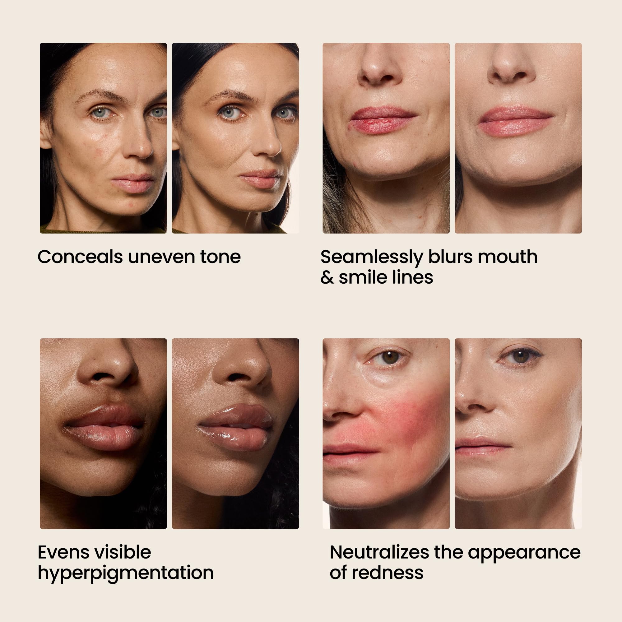 Hush Glow™ Foundation Cushion SPF 30 – Skincare-Infused Lightweight Foundation with Mushroom Applicator for Mature Skin, Hyaluronic Acid & Peptides, Buildable Natural Coverage (Ivory)