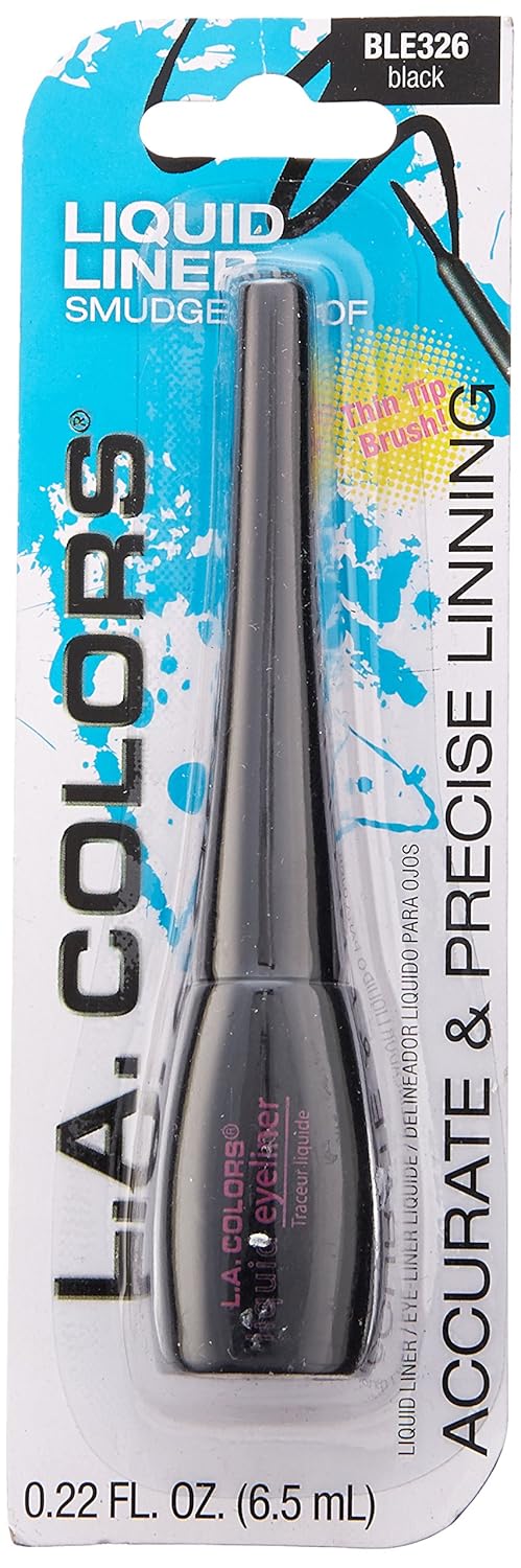 L.A. COLORS Thin Tip Liquid Liner (carded), Black CBLE326