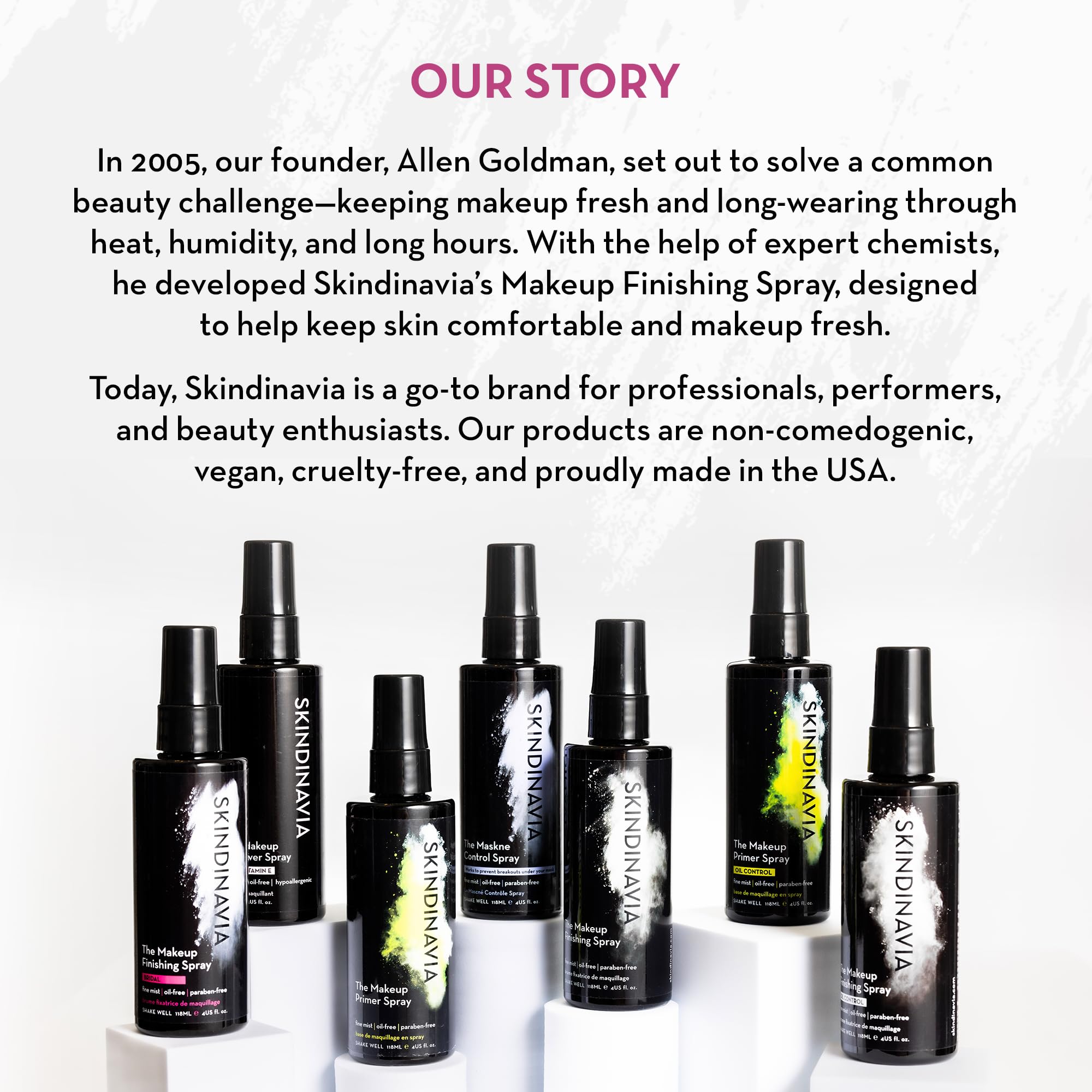 Skindinavia The Makeup Finishing Spray, Bridal Makeup Cooling Setting Spray, All-Day Wear, Long-Lasting Up to 16+ Hours, Heat-Resistant & Waterproof, Wedding Day, Bridal Shower Gift, 2.0 Oz
