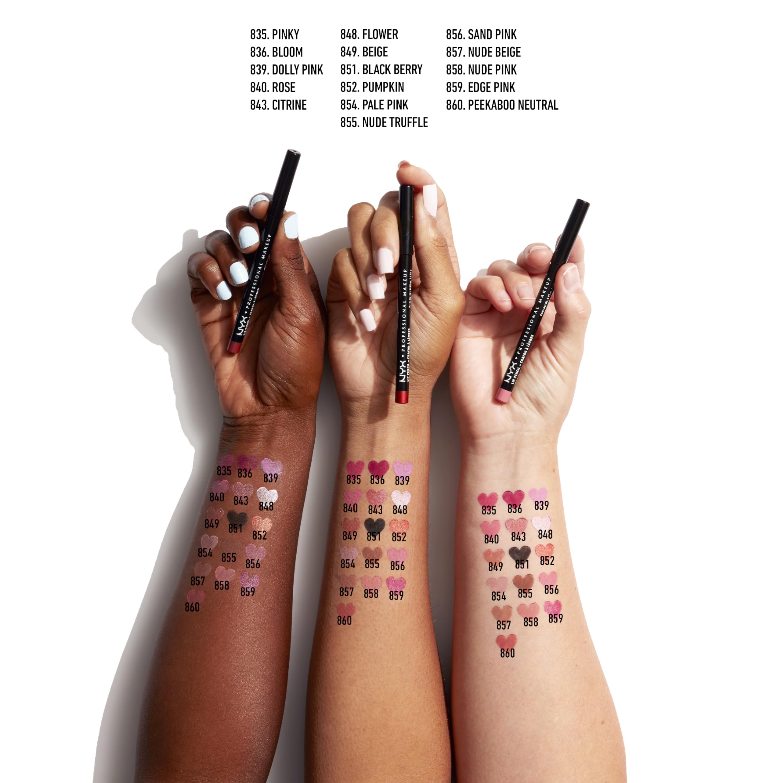 NYX PROFESSIONAL MAKEUP Slim Lip Pencil, Long-Lasting Creamy Lip Liner - Natural