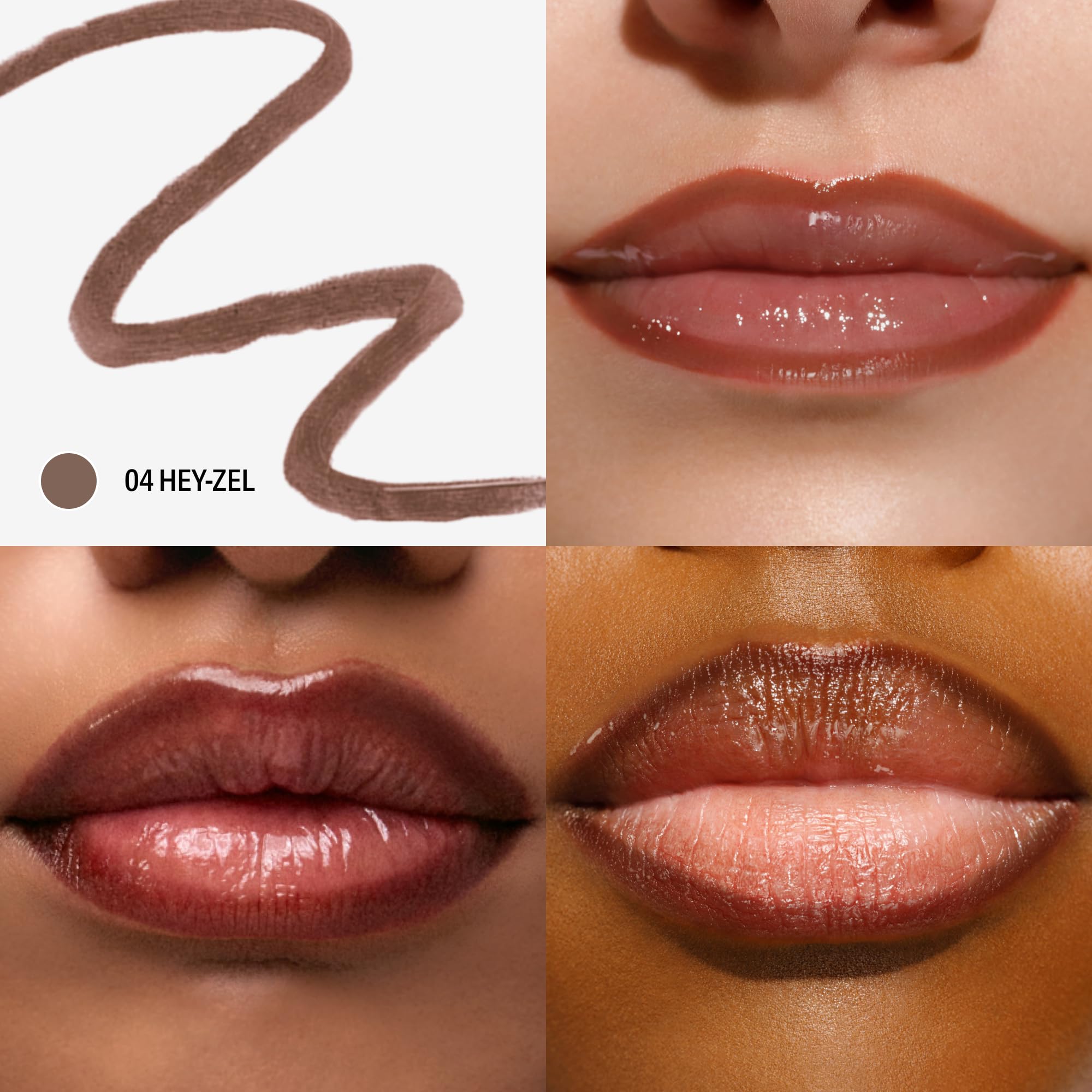 Sacheu Lip Liner STAY-N Peel Off Lip Stain — Long Lasting Waterproof Lip Tint with Hyaluronic Acid & Vitamin E — Transfer Proof Matte Finish, Vegan & Cruelty-Free (HEY-zel)
