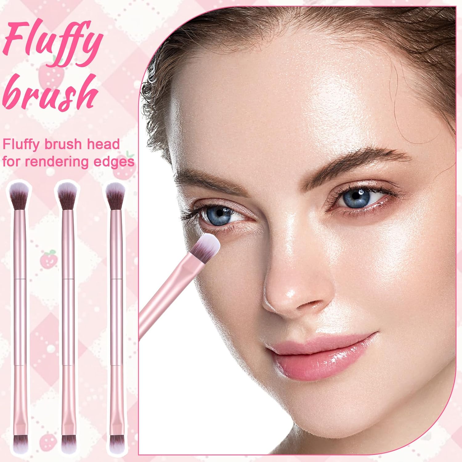 12 Pcs 2 in 1 Eye Makeup Brushes, Sponge Blending Concealer, Eyeshadow Smudge Brush, Eyeshadow Double Ended Concealer Brush, Small Soft Firm Pointed for Blending Eye Shadow