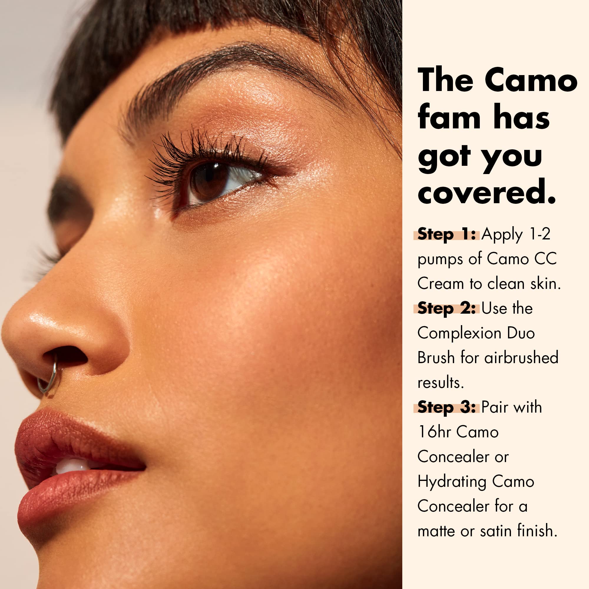 e.l.f. Camo CC Cream, SPF 30 Color-Correcting Medium-To-Full Coverage Face Foundation, Delivers An Airbrushed Finish, Vegan & Cruelty-Free, Fair 100 W