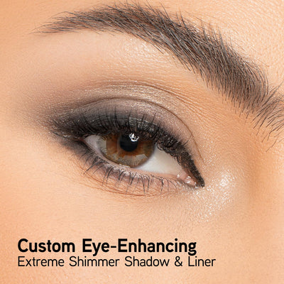 Physicians Formula Shimmer Strips Custom Eye-Enhancing Extreme Shimmer Shadow & Liner, Hypoallergenic Eyeshadow Palette with Reflective Liquid Powders – Nude Eyes