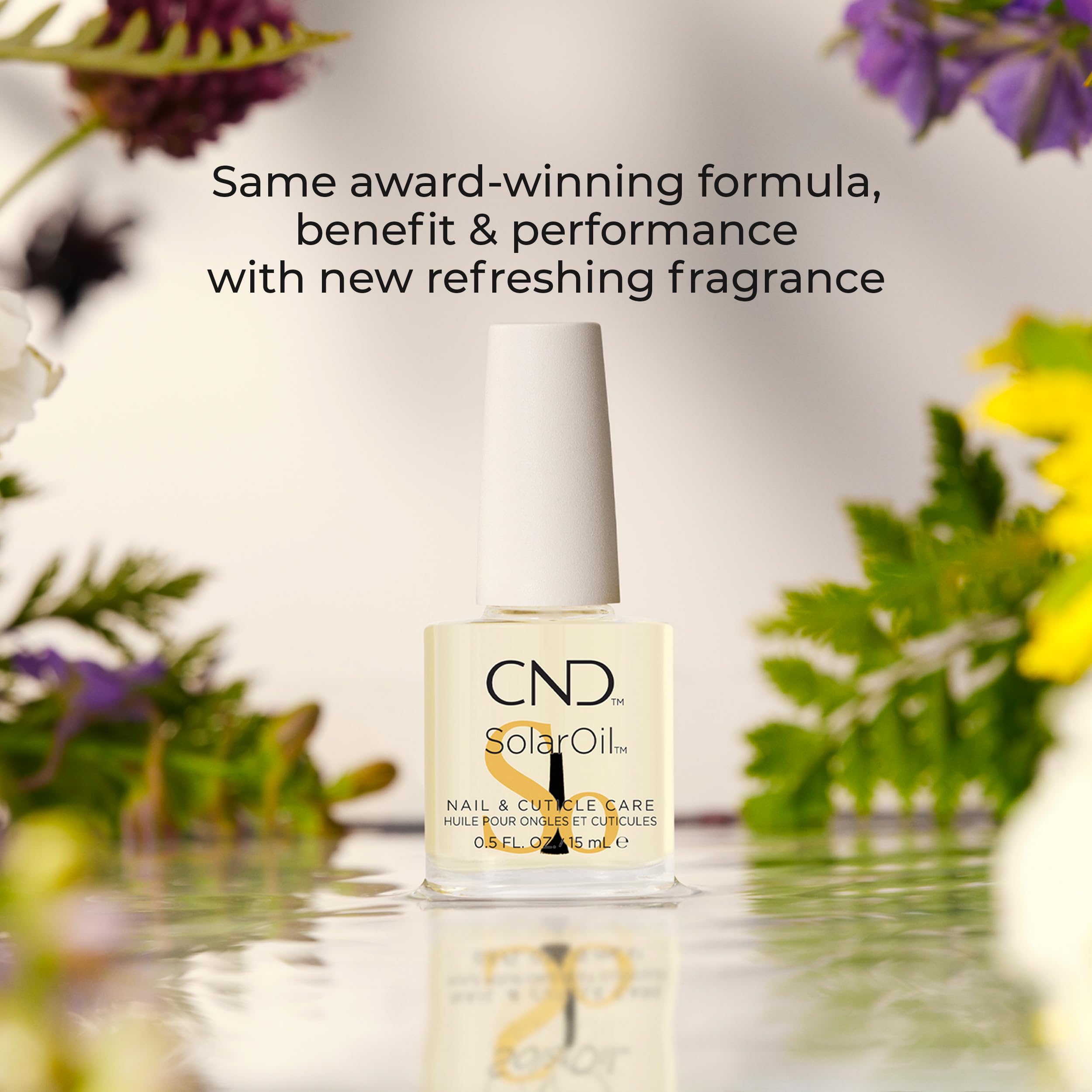 CND SolarOil Cuticle Oil, Natural Blend Of Jojoba, Vitamin E, Rice Bran and Sweet Almond Oils, Moisturizes and Conditions Skin, 0.08 oz