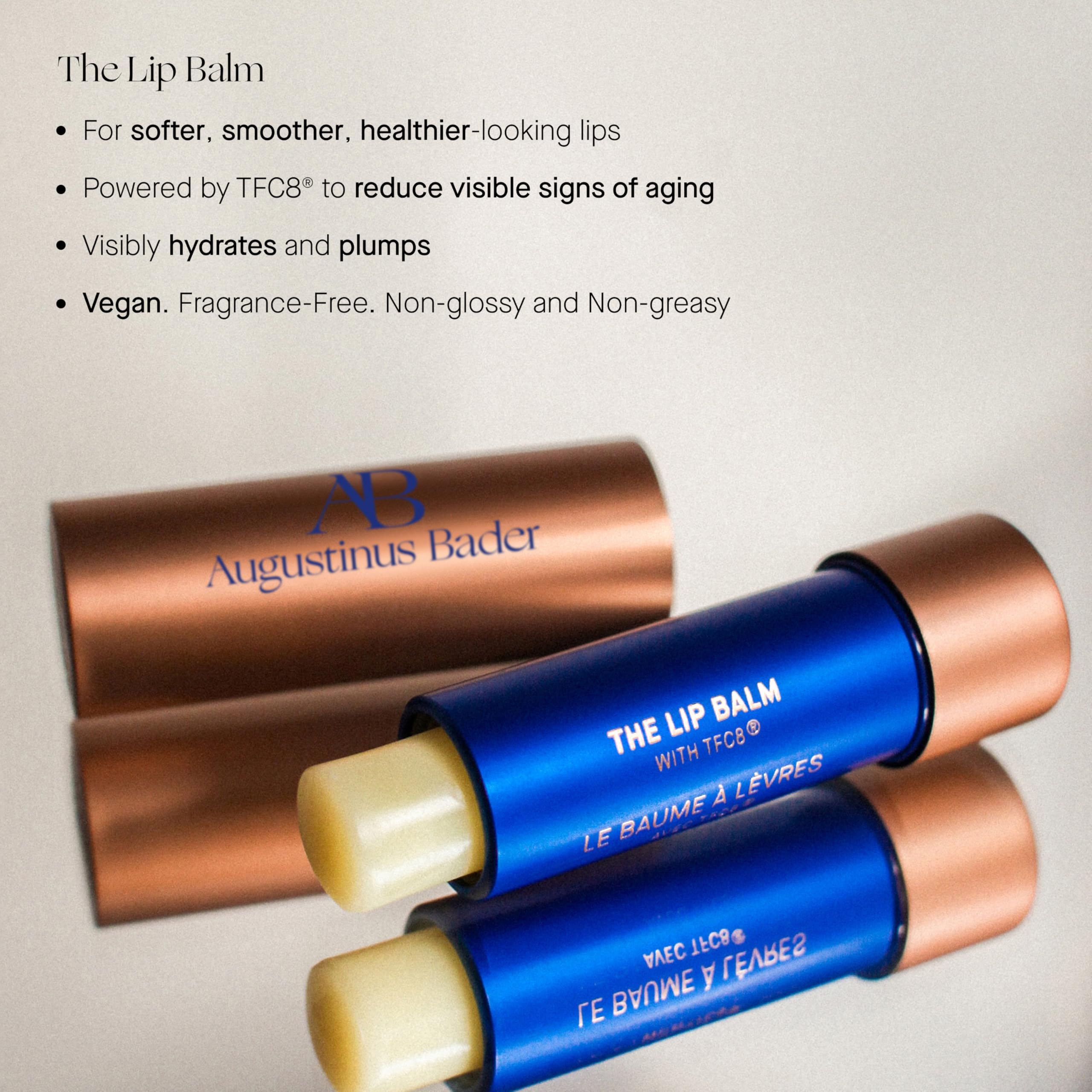 Augustinus Bader The Lip Balm – Luxury Nourishing & Hydrating Treatment Balm – Smooths, Softens & Restores Dry, Chapped Lips – Lightweight, Long-Lasting Moisture – 4 g / 0.14 oz