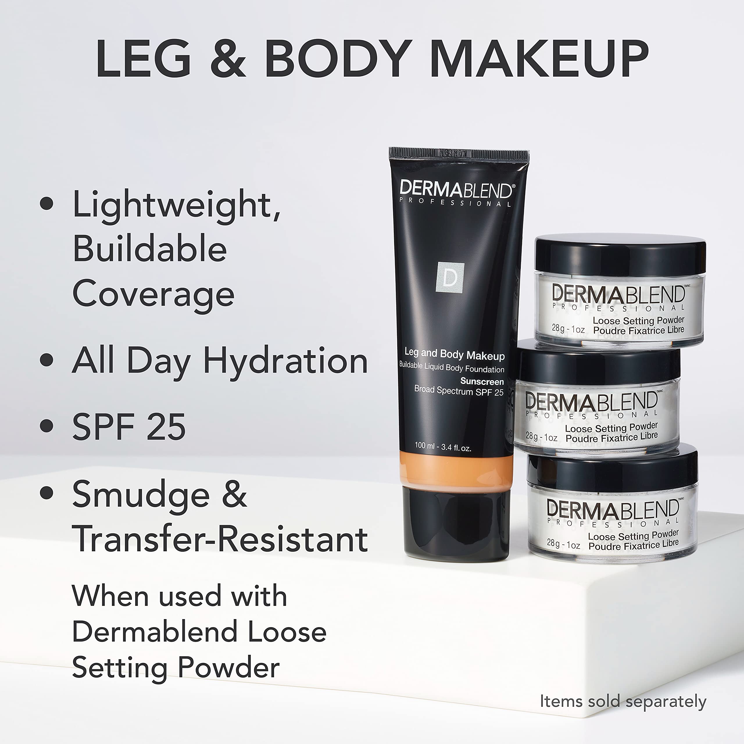 Dermablend Leg and Body Makeup Foundation with SPF 25, 20N Light Natural, 3.4 Fl. Oz.