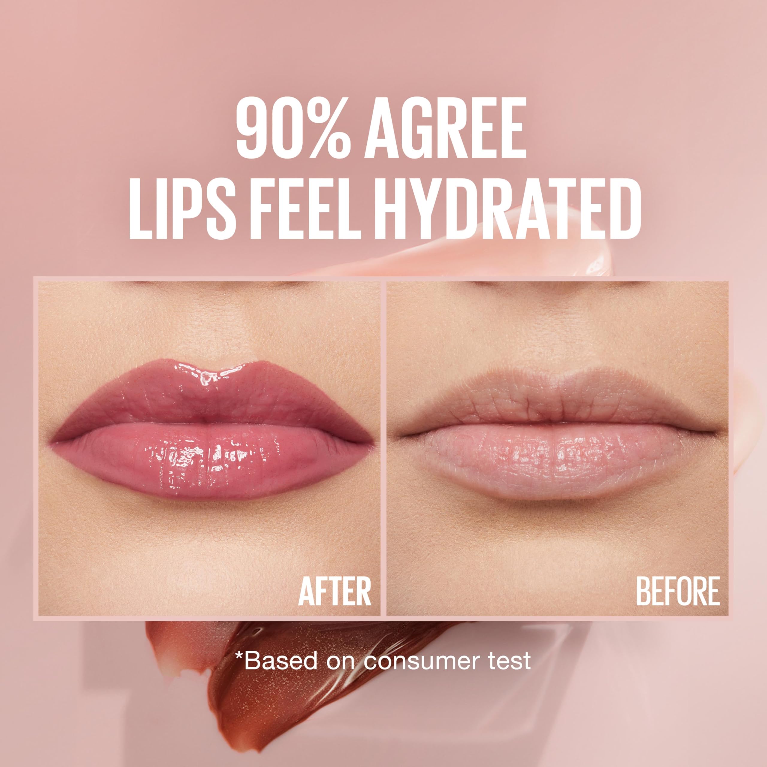 Maybelline Lifter Gloss, Hydrating Lip Gloss with Hyaluronic Acid, High Shine for Plumper Looking Lips, Petal, Warm Pink Neutral, 0.18 Ounce