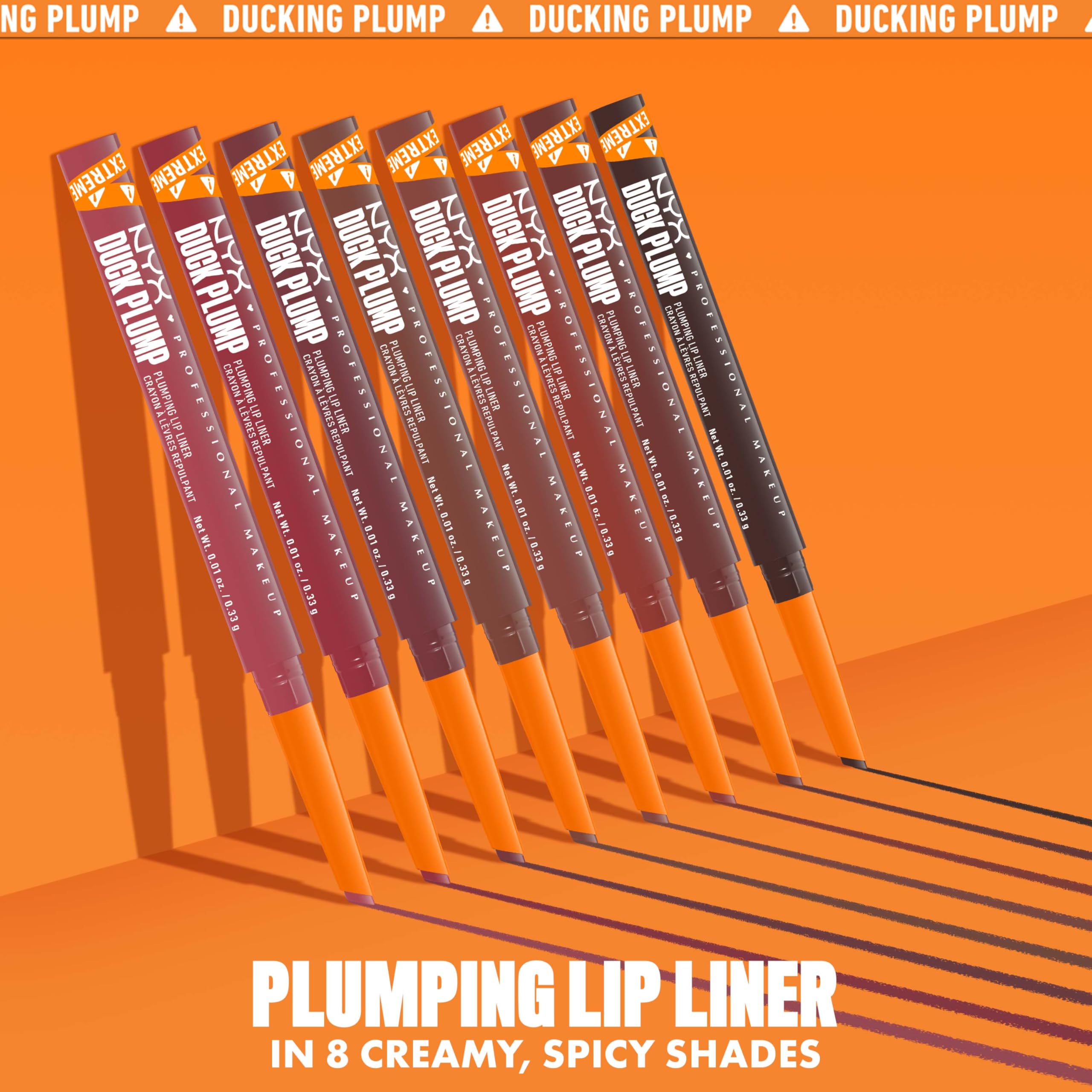 NYX PROFESSIONAL MAKEUP Duck Plump Plumping Lip Liner, Matte Pencil With Up To 10HR Wear, Nude Flip (Nude Lip Liner)