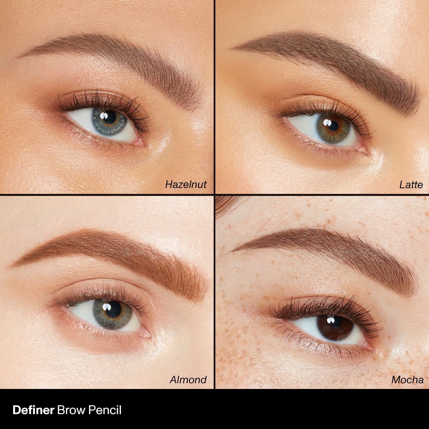Morphe Definer Dual-Ended Brow Pencil & Spoolie - Eyebrow Pencil with Precision Slanted Tip for Shaping, Defining & Filling - Smooth, No-Tug Formula - Almond (0.003 oz)