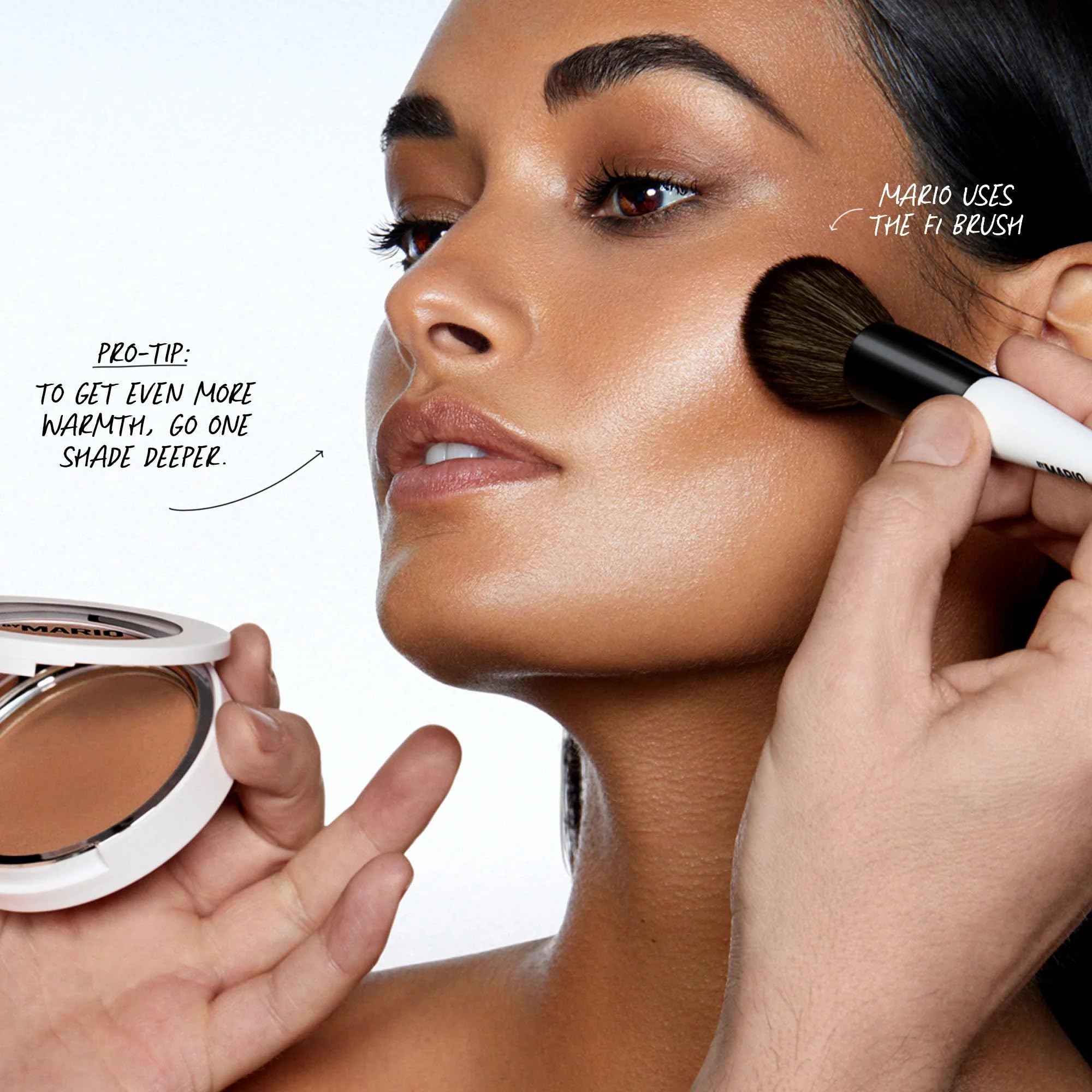 MAKEUP BY MARIO SoftSculpt Transforming Skin Enhancer in Medium Shade 3-in-1 Cream Bronzer Balm, Light to Med Coverage, Dewy Finish, Non-Comedogenic, Weightless Face Sculpting Balm Full Size