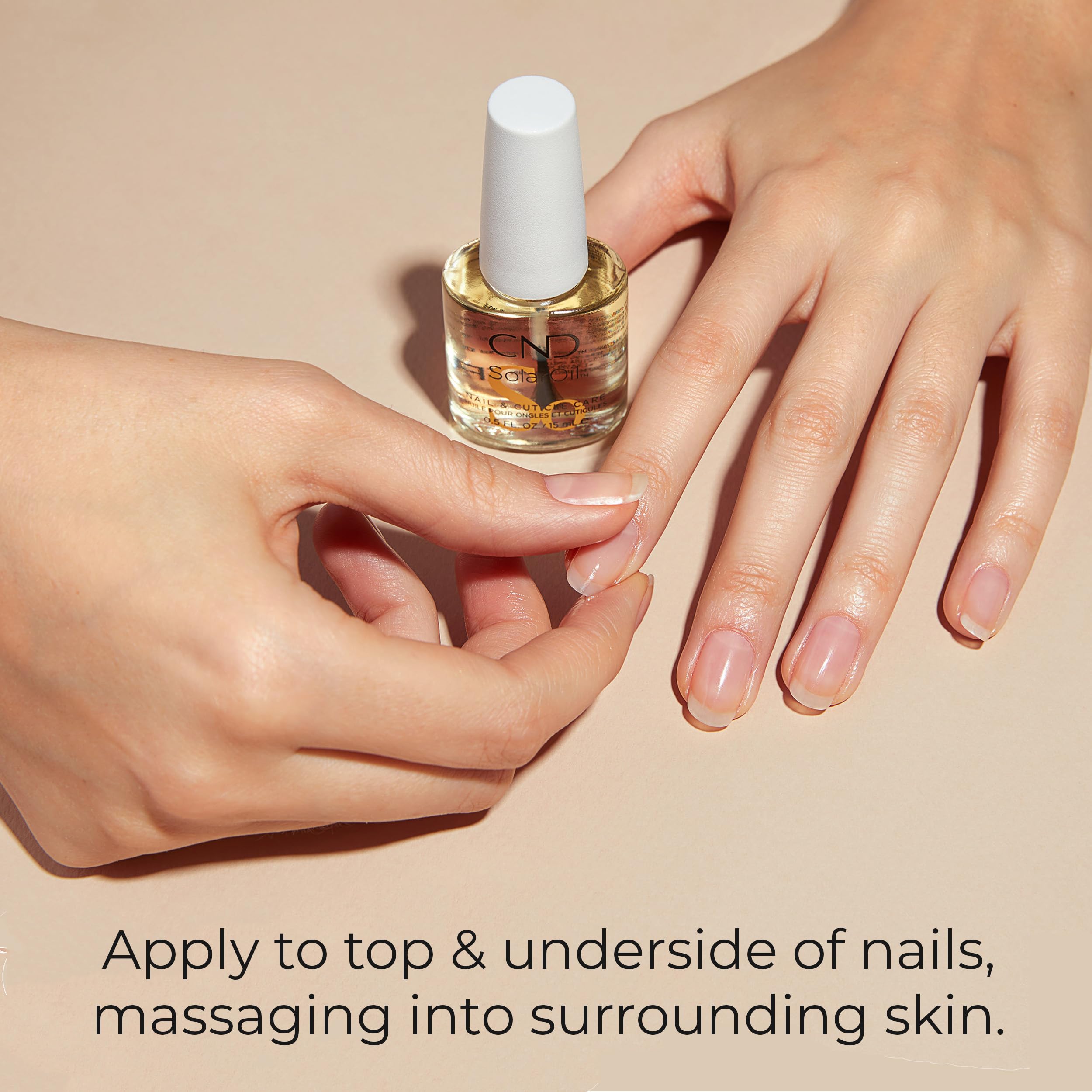 CND SolarOil Cuticle Oil, Natural Blend Of Jojoba, Vitamin E, Rice Bran and Sweet Almond Oils, Moisturizes and Conditions Skin, 0.25 fl oz