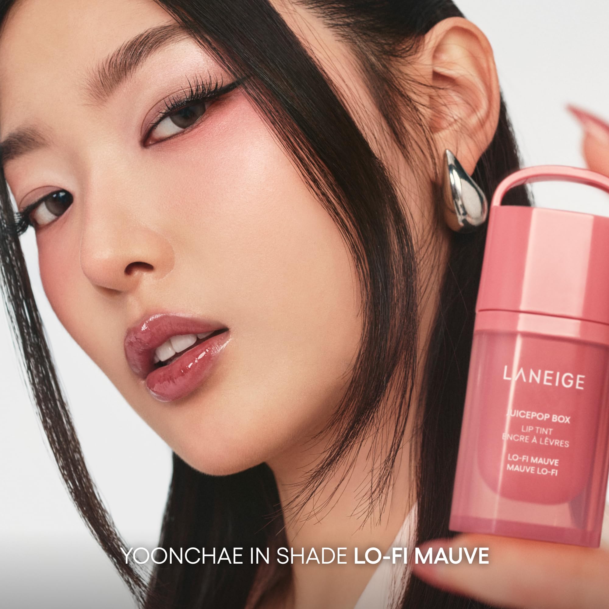 LANEIGE JuicePop Box Korean Lip Tint: Long-Lasting Hydrating Lightweight Tint, Buildable Juicy Color & Nourishing Shine, K-Beauty Lip Essential for Long-Lasting Comfort, Lo-Fi Mauve