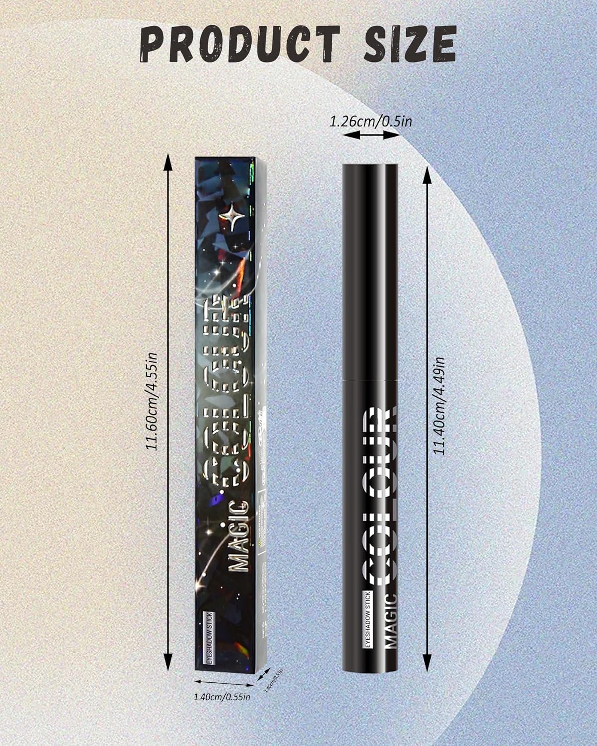 Waterproof Cream Eyeshadow Stick, Purple Shimmer Highly Pigmented Long-lasting Eye Shadow Pencil, Metallic Blendable Eyeshadow Brightener Applicator Stick, Hypoallergenic Women Eye Highlight Makeup-23