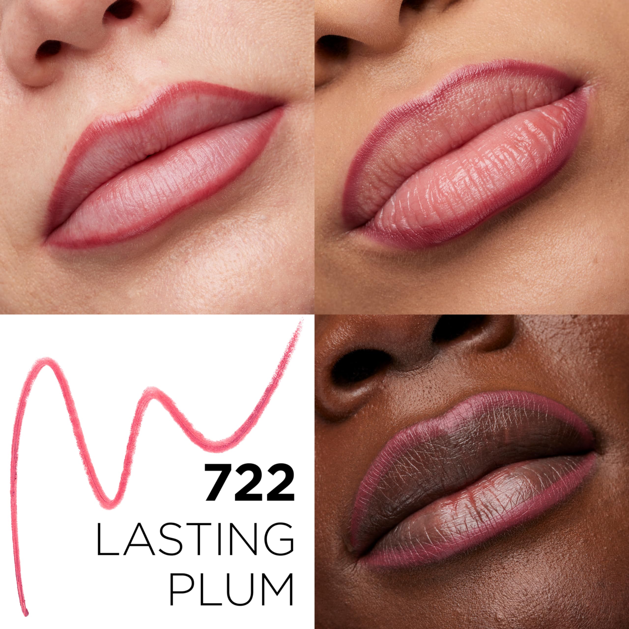 L'Oreal Paris Colour Riche Lip Liner Pencil, Creamy Lip Liner with Omega 3 and Vitamin E, 772 Lasting Plum (Deep Reddened Plum)