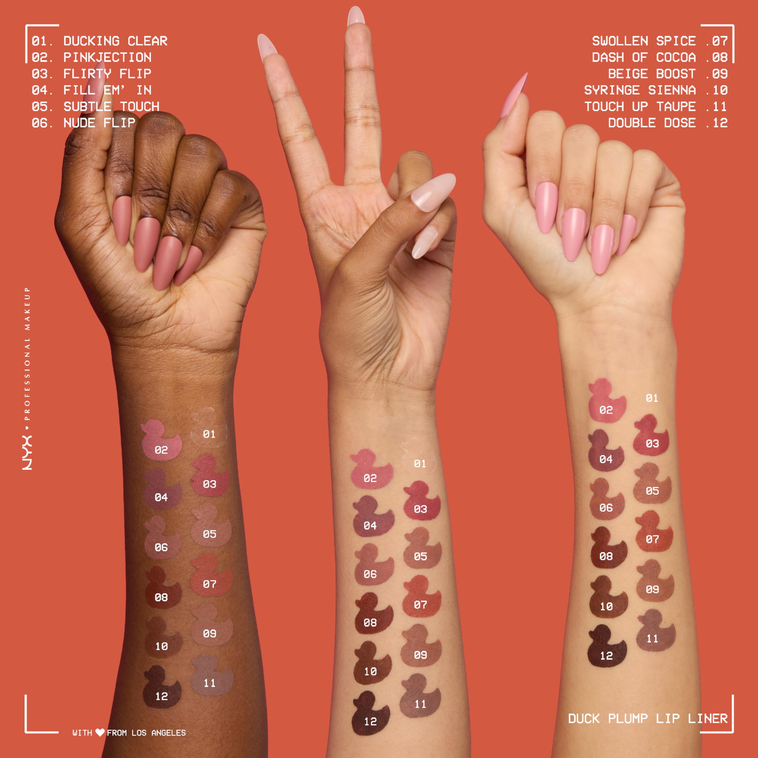 NYX PROFESSIONAL MAKEUP Duck Plump Plumping Lip Liner, Matte Pencil With Up To 10HR Wear, Nude Flip (Nude Lip Liner)