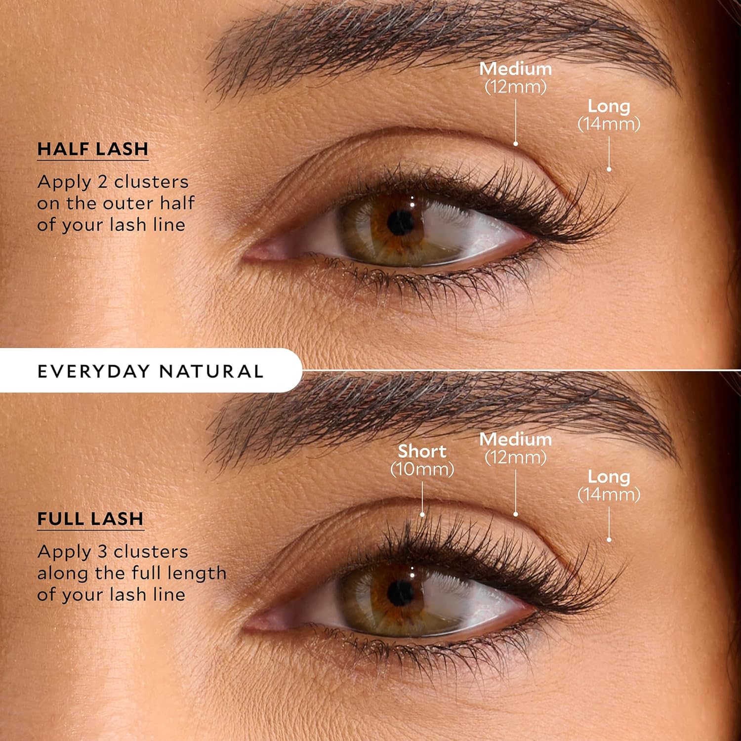 Velour-Xtensions™ Self-Stick Lash Clusters Kit, Self Adhesive Eyelashes with 12 Lash Cluster and Lash Applicator, New No Glue Technology for Lightweight Natural Look at Home