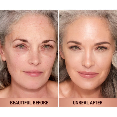 Charlotte Tilbury Unreal Skin Tint & Sheer Glow Hydrating Foundation Stick - Cream Foundation Makeup with Sheer-to-Light Coverage & a Buildable Formula - Blurring, Smoothing & Nourishing - 2 Fair