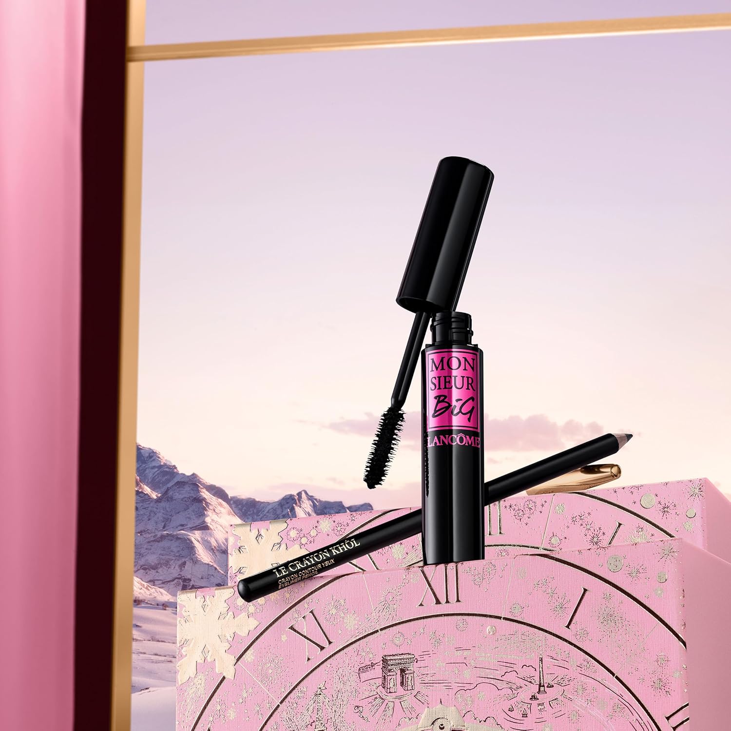 Lancôme Monsieur Big & Le Crayon Khôl Gift Set- Volumizing Mascara for up to 12x More Volume & 24H Wear - False Lash Effect - Black