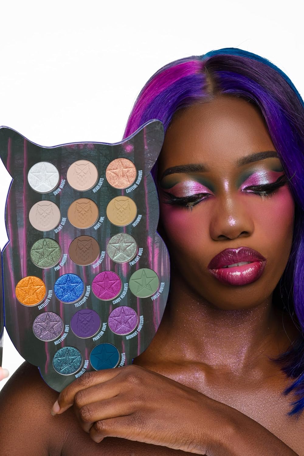 Jeffree Star Cosmetics Night Owl Artistry Palette, 18 Highly-Pigmented Eyeshadow Shades, Matte and Metallic Finishes, Cruelty-Free & Vegan