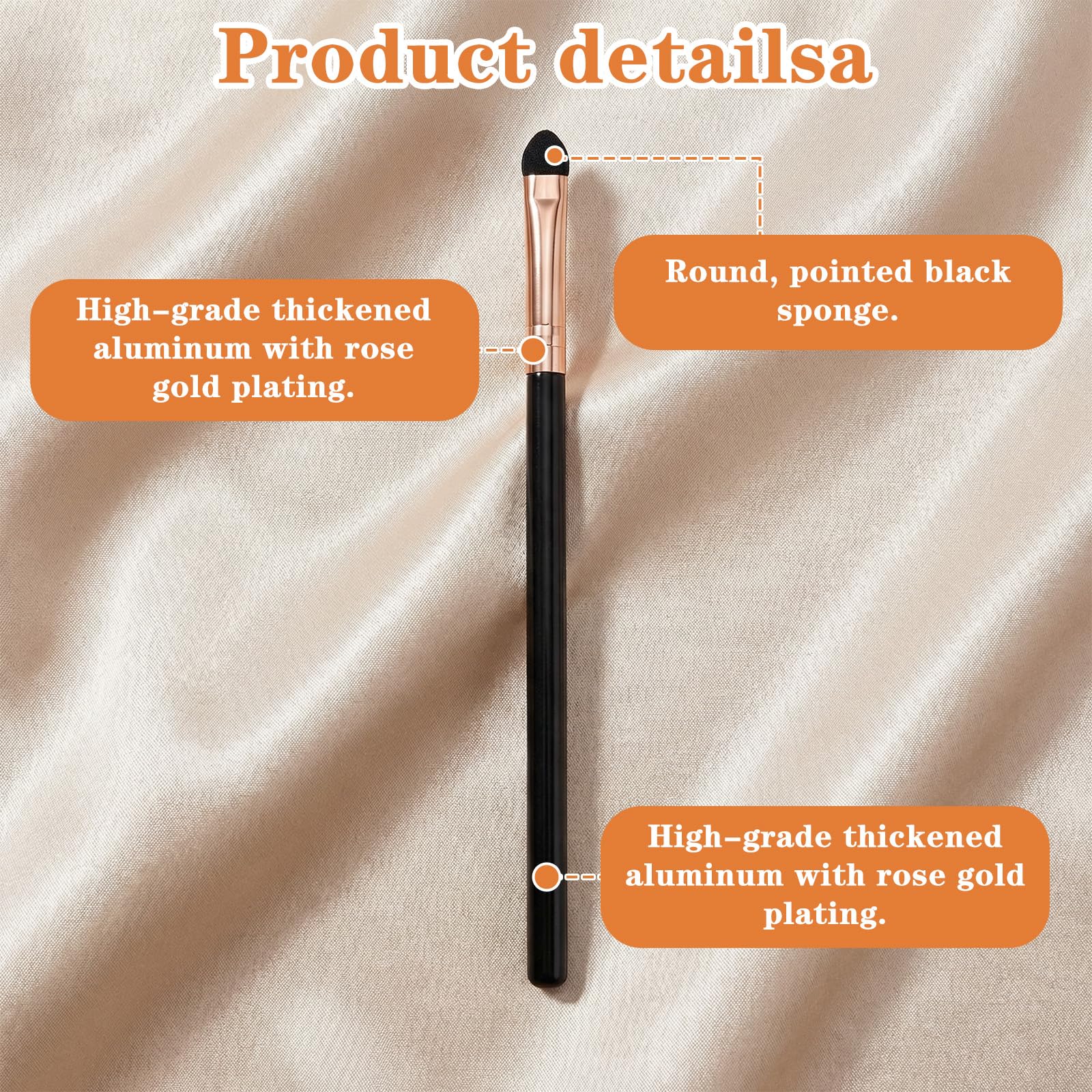 6Pcs Eyeliner Smudge Brush Set - Professional Sponge Blending Makeup Tool for Eyeshadow Eyebrow - Pencil Soft Makeup Tool Eyeshadow Blending Brush