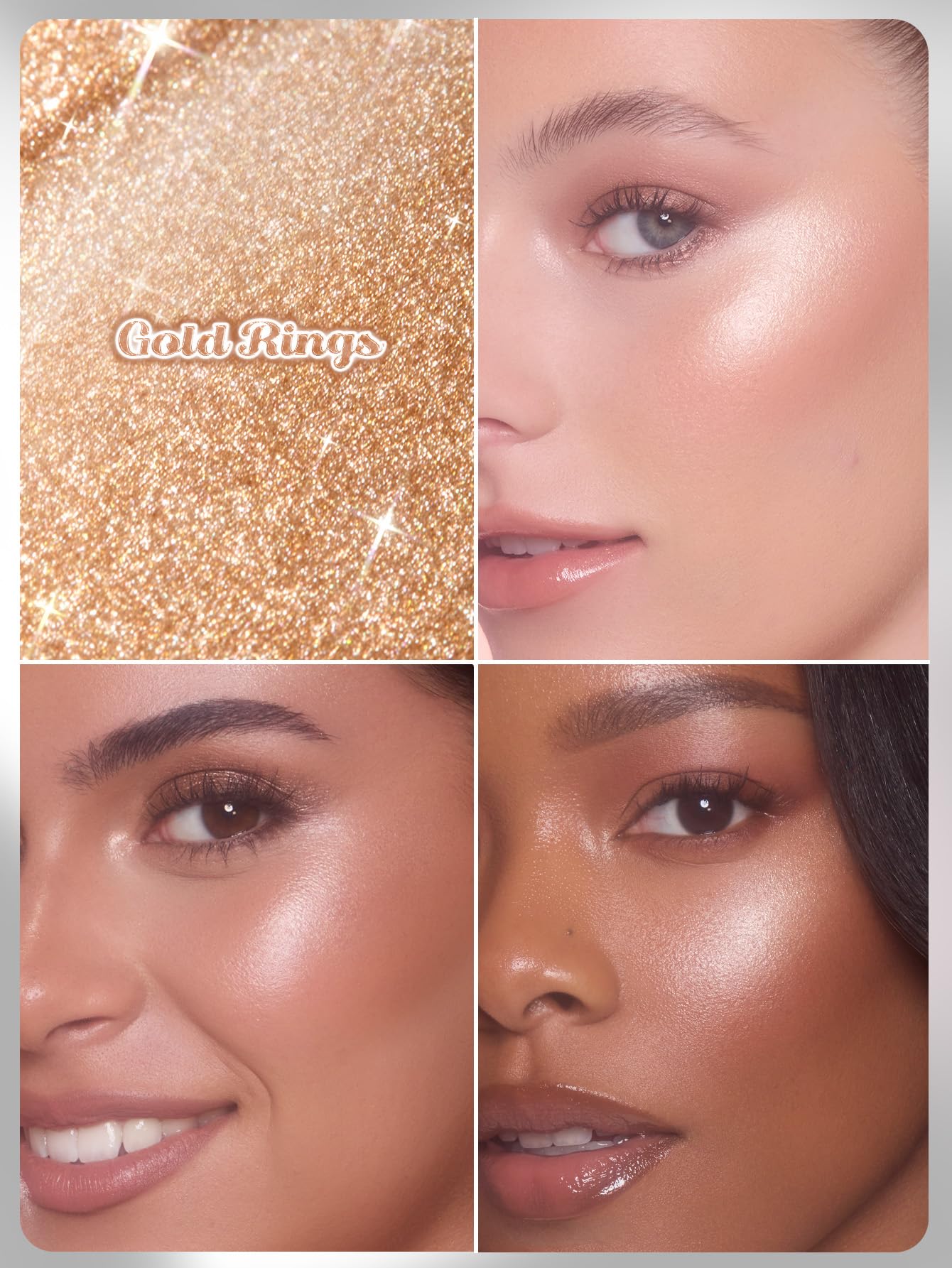 SHEGLAM Buttery Bling Highlighter stick Cream Milk Makeup for Face-Gold Rings