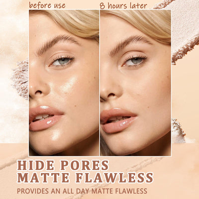 NAISSIYA Oil Control Face Pressed Powder,Matte Smooth Flawless Setting Powder Makeup,Waterproof Long Lasting Finishing Powder,Cruelty Free Lightweight Face Cosmetics,0.35Oz (#2-NATURAL BEIGE)