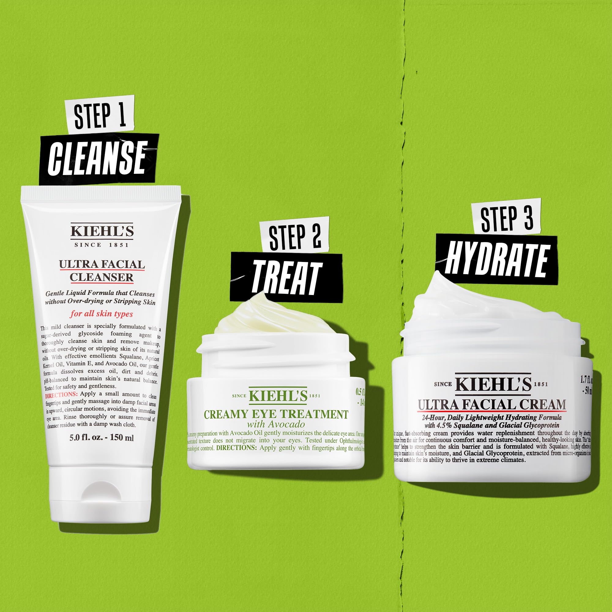 Kiehl's Avocado Eye Treatment, Nourishing and Hydrating Eye Cream, Avocado Oil and Caffeine to Energize and Invigorate Skin, Tired Eyes, 99% Naturally Derived Formula - 0.5 fl oz