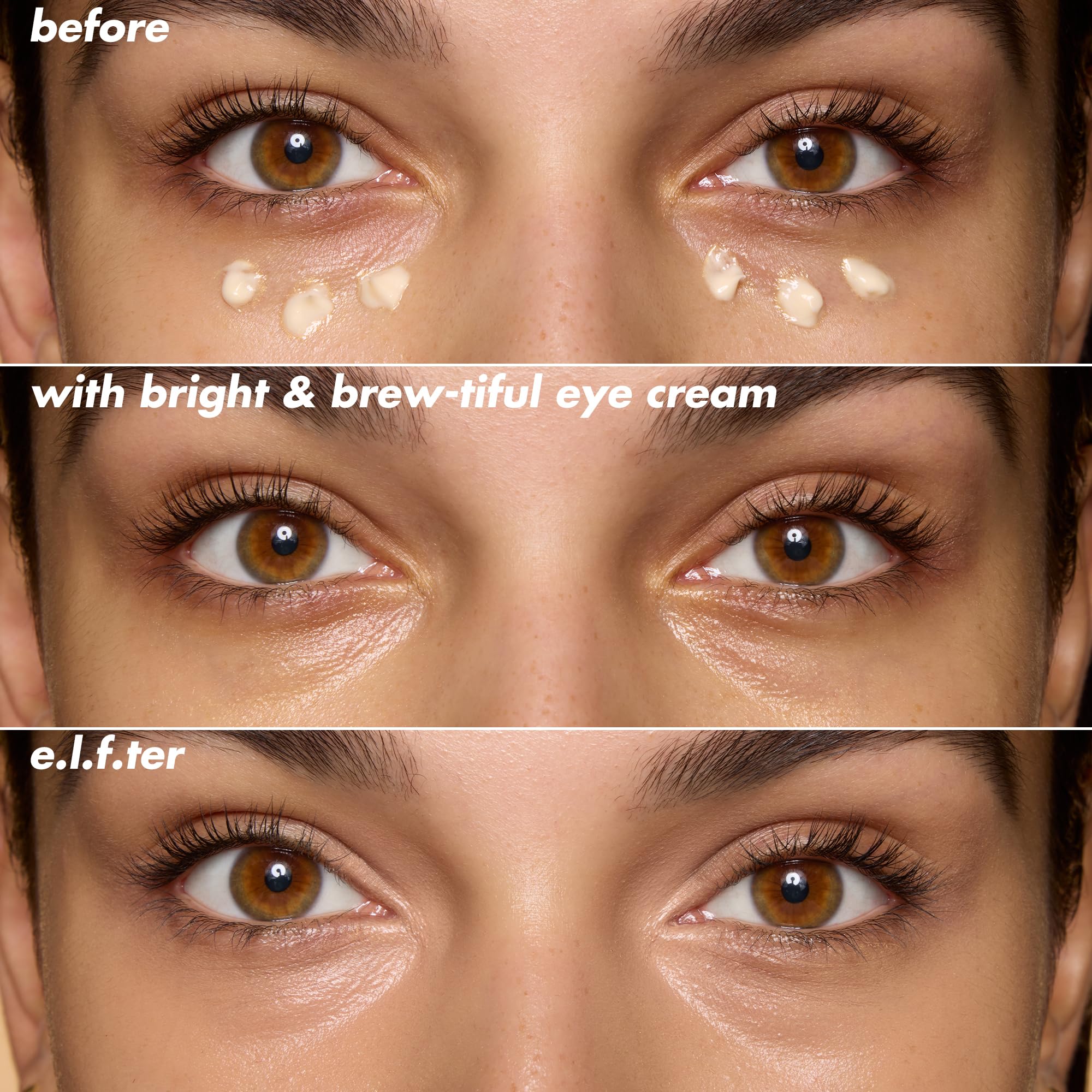 e.l.f. SKIN Bright + Brew-tiful Eye Cream Mini, Helps Brighten Appearance Of Undereye Dark Circles & Repair Puffiness, Vegan & Cruelty-Free