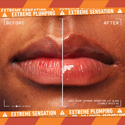 NYX PROFESSIONAL MAKEUP Duck Plump High Pigment Lip Gloss, Lip Plumper Gloss with Spicy Ginger - Clearly Spicy