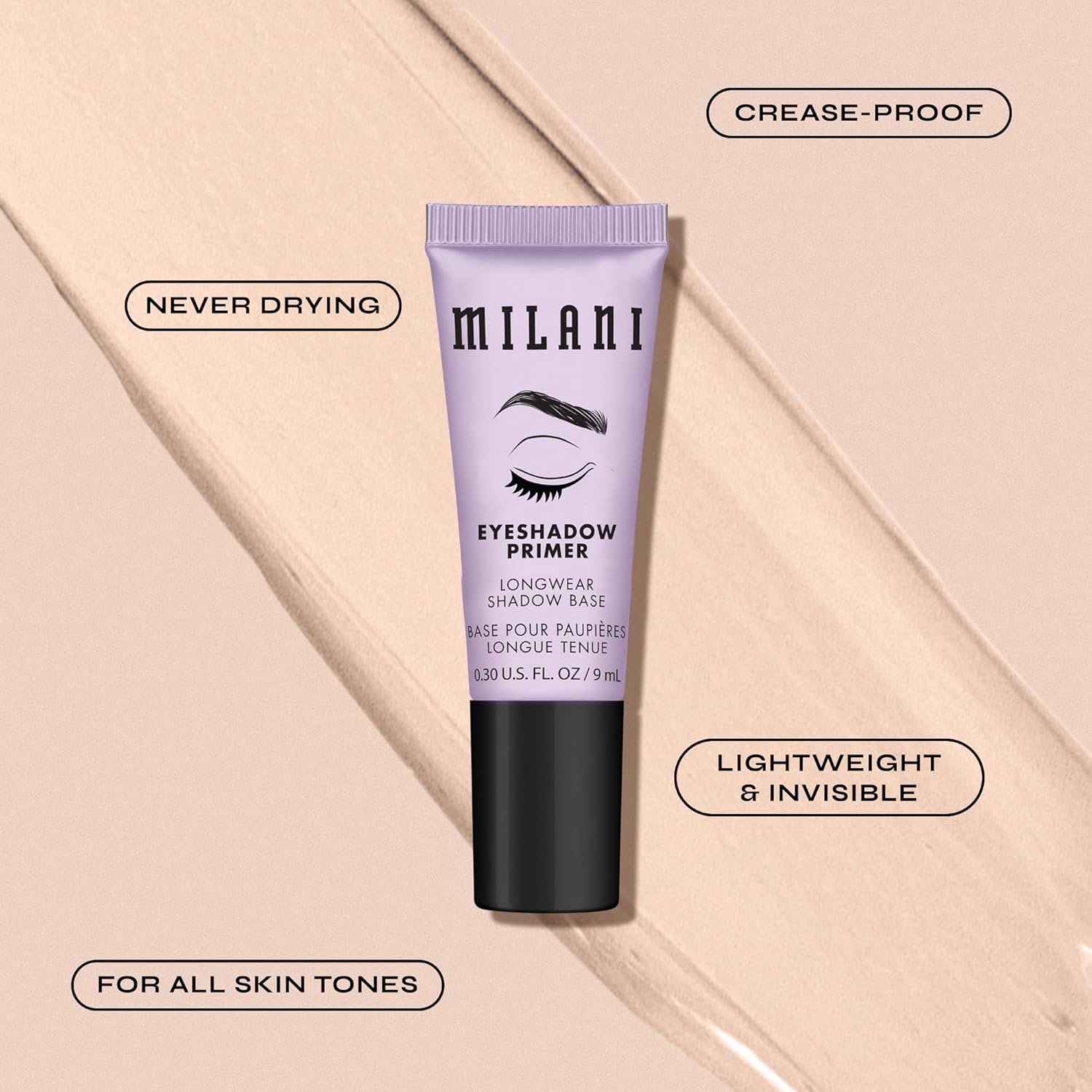 Milani Eyeshadow Primer - 2 Pack | Primer Face Makeup Eye Shadow Primer Base | Makeup Primer for Face | Vegan, Cruelty-Free, Made for Long-Lasting Wear | Use with Eye Shadow Palettes