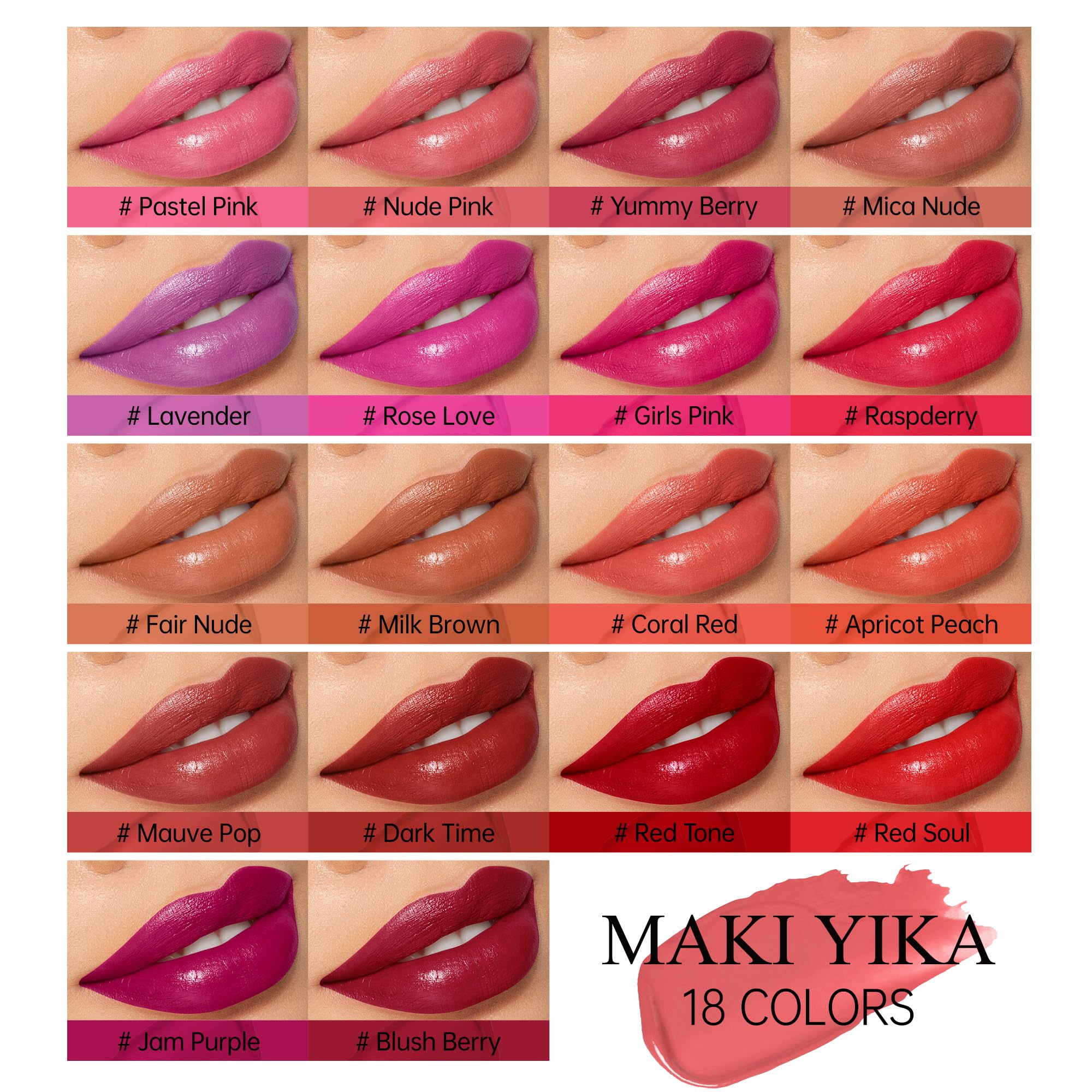 MAKI YIKA Moisture Berry Red Lipstick for Women Hydrate Tinted Lip Balm for Mother's Day Dry Cracked Lips Sheer Lipstick Lip Tinted Glossy Finish,MA057 Yummy Berry