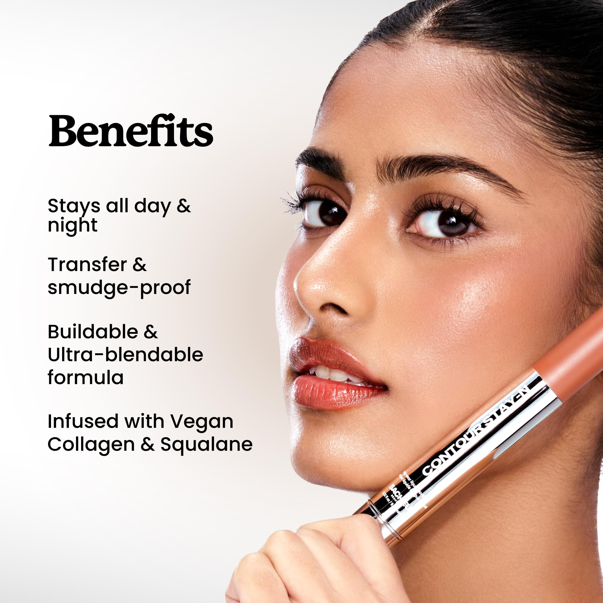 Sacheu Liquid Contour STAY-N Long Wear Cream Contour Makeup — Long Lasting, Blendable, & Lightweight Formula — Vegan & Cruelty-free, Giving Drama