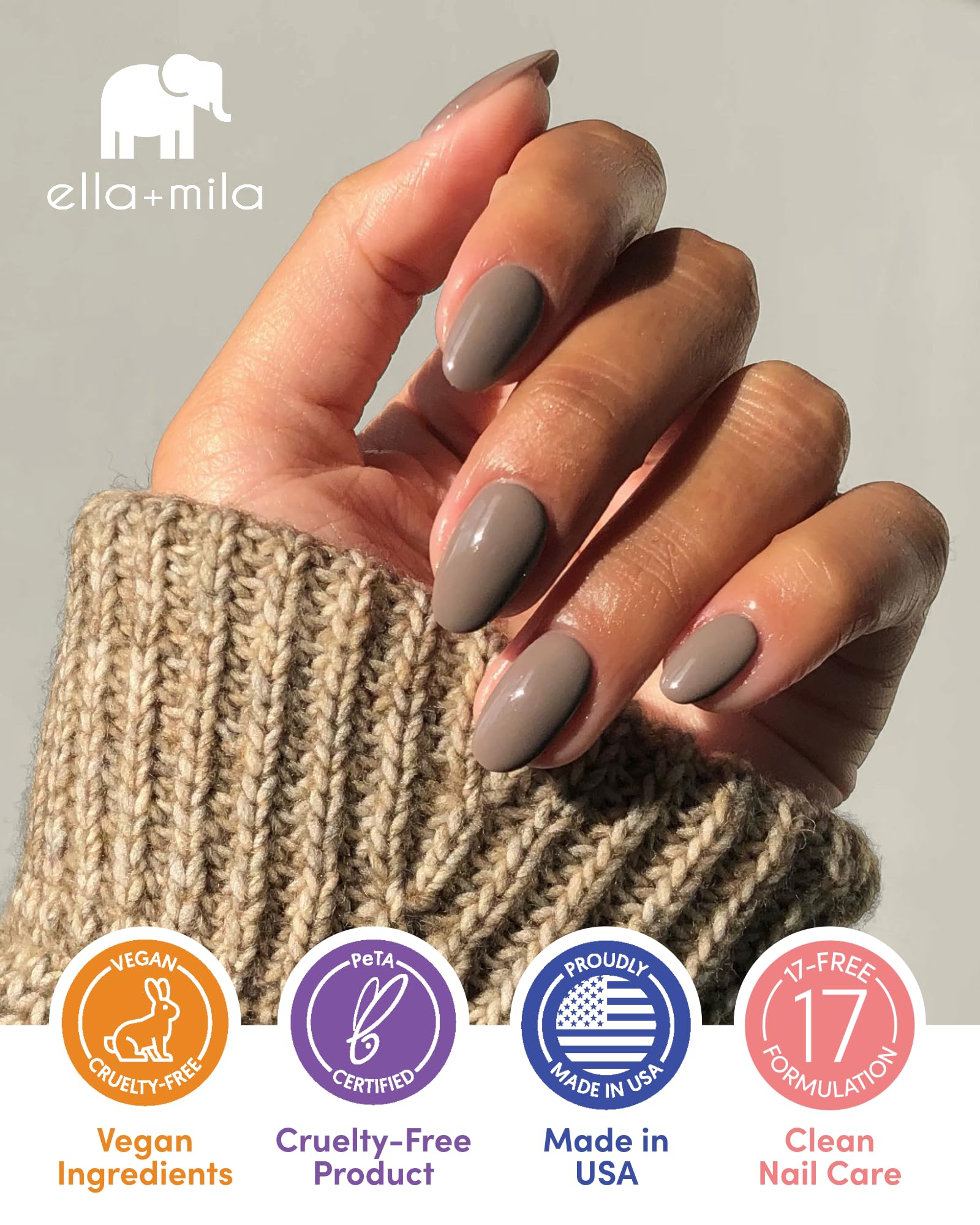 ella+mila Fragrance-Free Cuticle Oil with Pure Tsubaki & Argan - 100% Natural Nail & Cuticle Treatment - Vegan - 2.3 fl oz