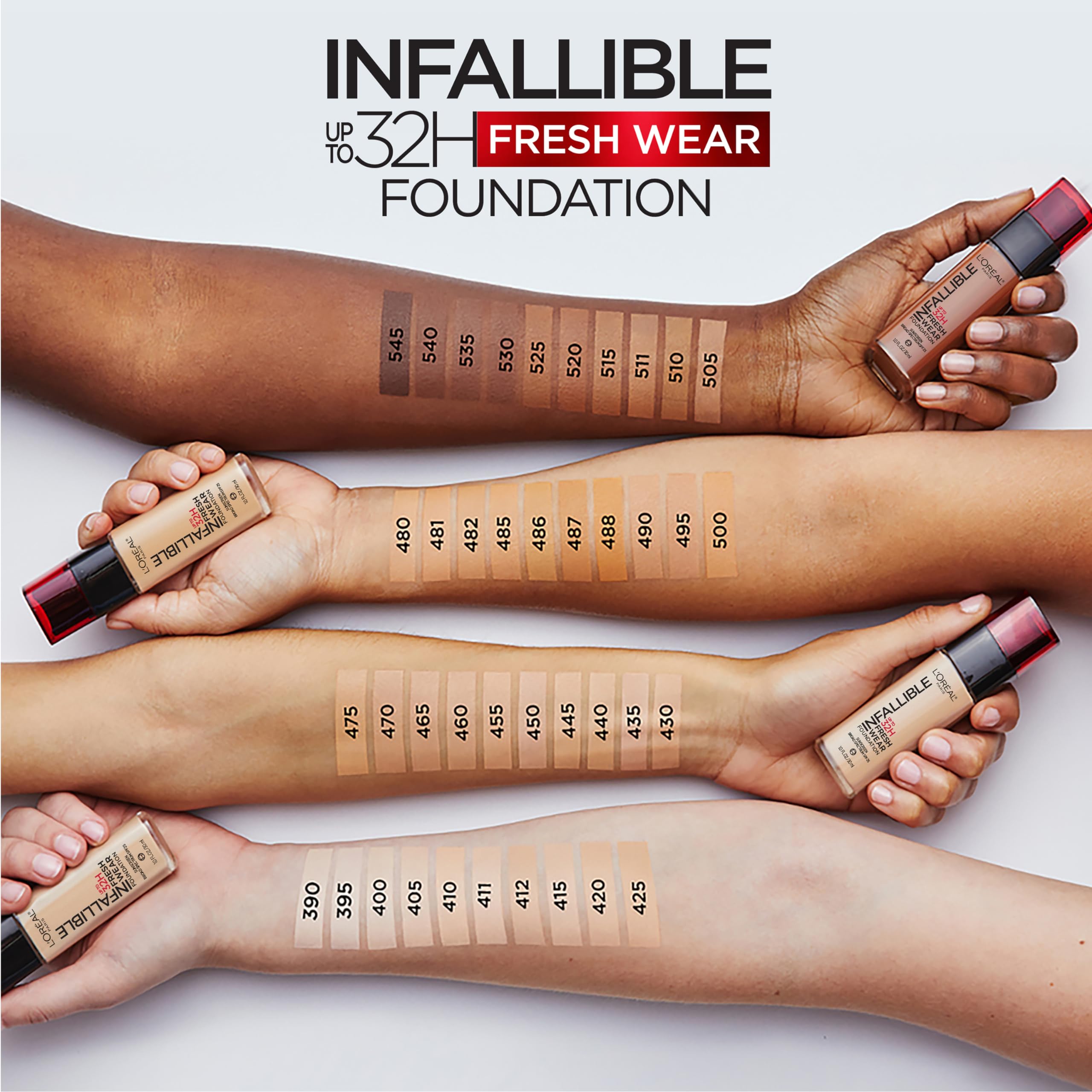 L'Oreal Paris Makeup Infallible Up to 32 Hour Fresh Wear Lightweight Foundation, 420 True Beige, 1 Fl Oz, Packaging May Vary