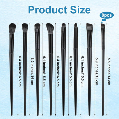 Eye Makeup Brushes Set 8 Pcs Eyeshadow Brush Brush Set For Hooded Or Smaller Eyes Professional Eye Brush Smudging Defining Eyeshadow And Eyeliner For Shadow Lip Angled Eyeliner Eyebrows