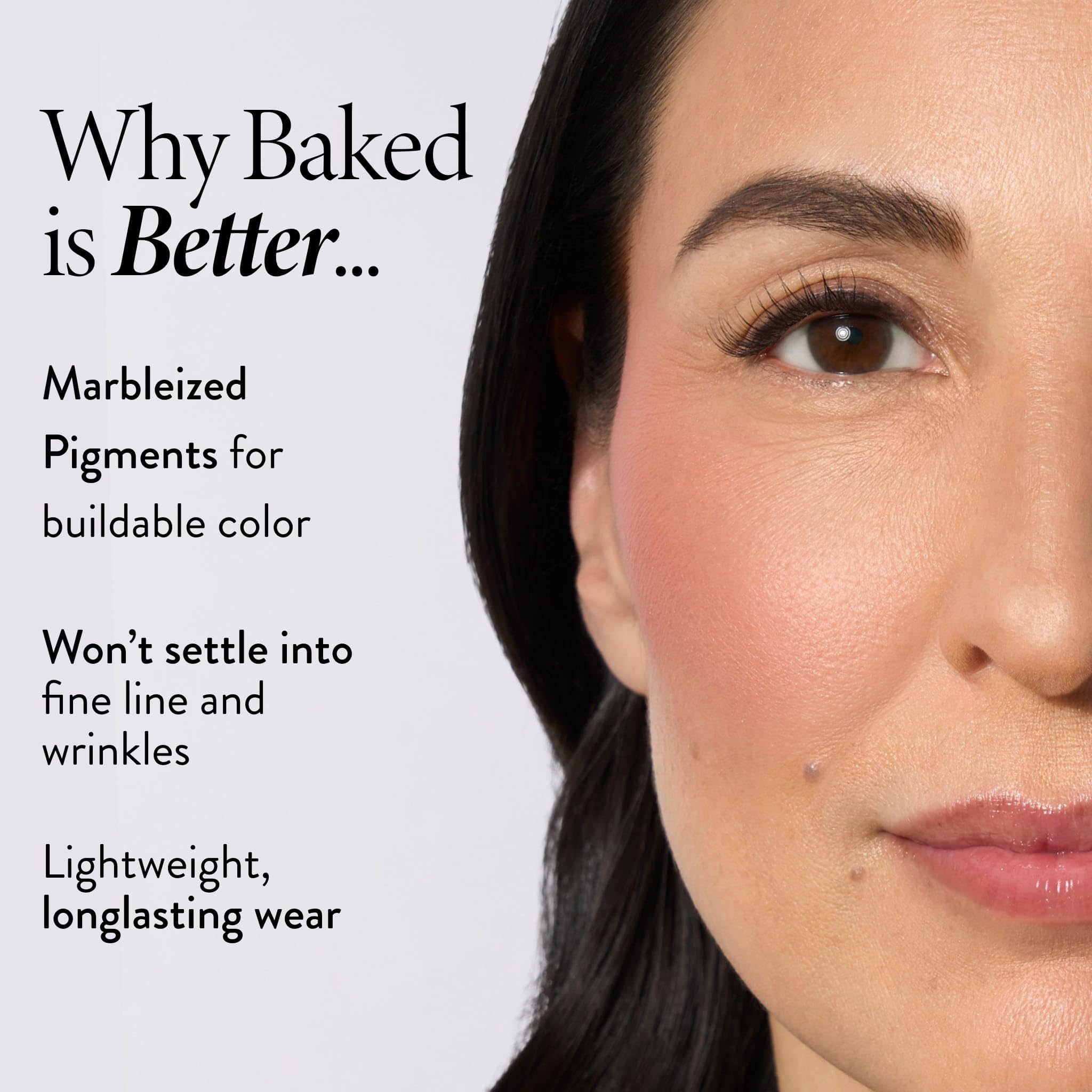 LAURA GELLER NEW YORK Baked Blush-n-Brighten for Mature Skin - 03 Ethereal Rose - Powder Blush Won't Settle into Fine Lines - Buildable Natural Finish – Longlasting Formula - Made in Italy