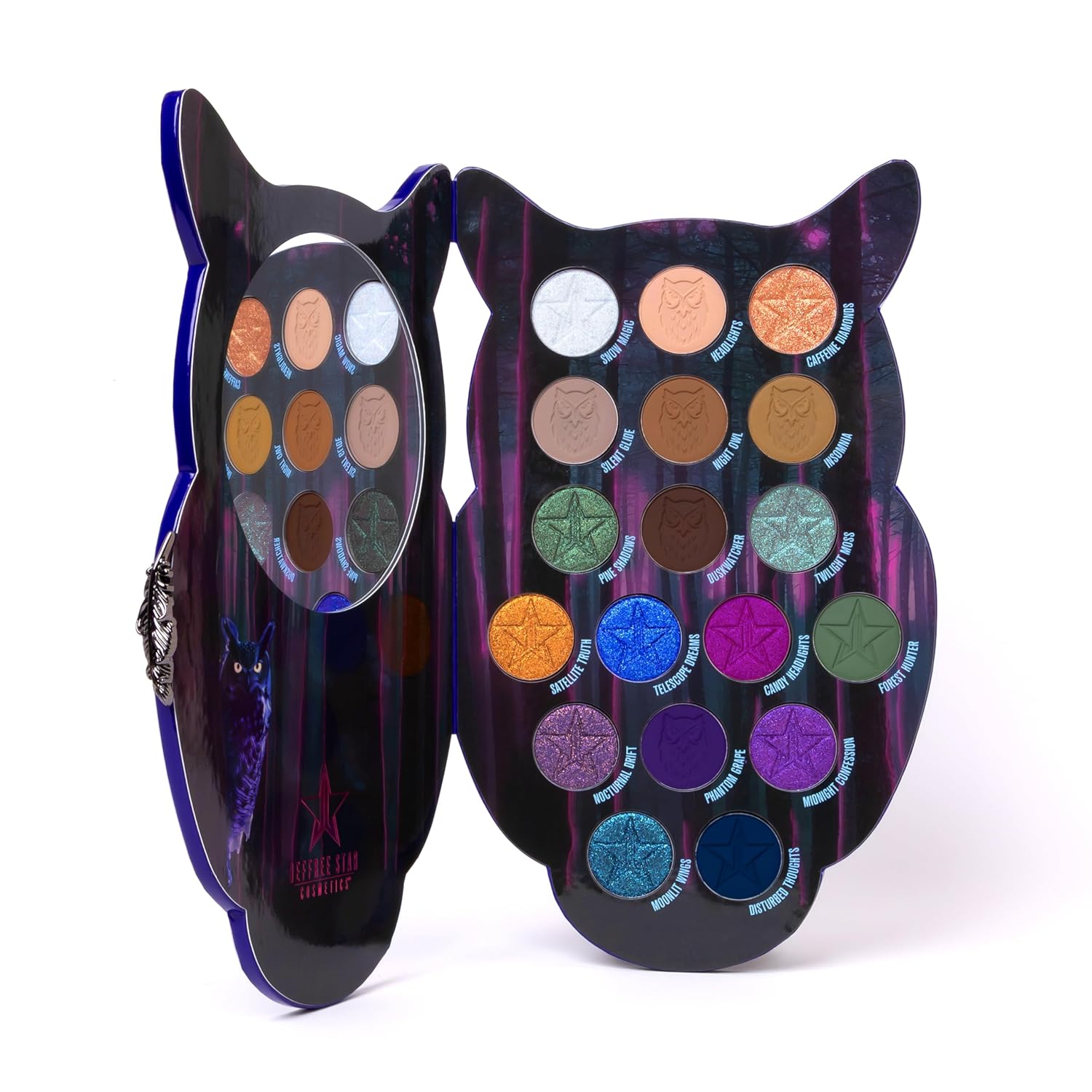 Jeffree Star Cosmetics Night Owl Artistry Palette, 18 Highly-Pigmented Eyeshadow Shades, Matte and Metallic Finishes, Cruelty-Free & Vegan