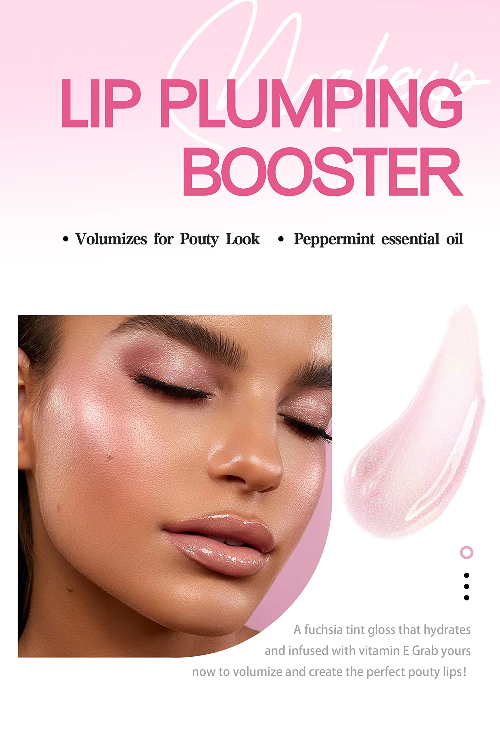 Easilydays Lifting Gloss, Spicy Lip Plumping Booster Lip Gloss Glossy Lipstick, Hydrating, Volumizes, High-Shine, Fuller Plumper Lip Mirror Lip Glaze, Plump & Pout Lip Plumper for Women Girls (#01)